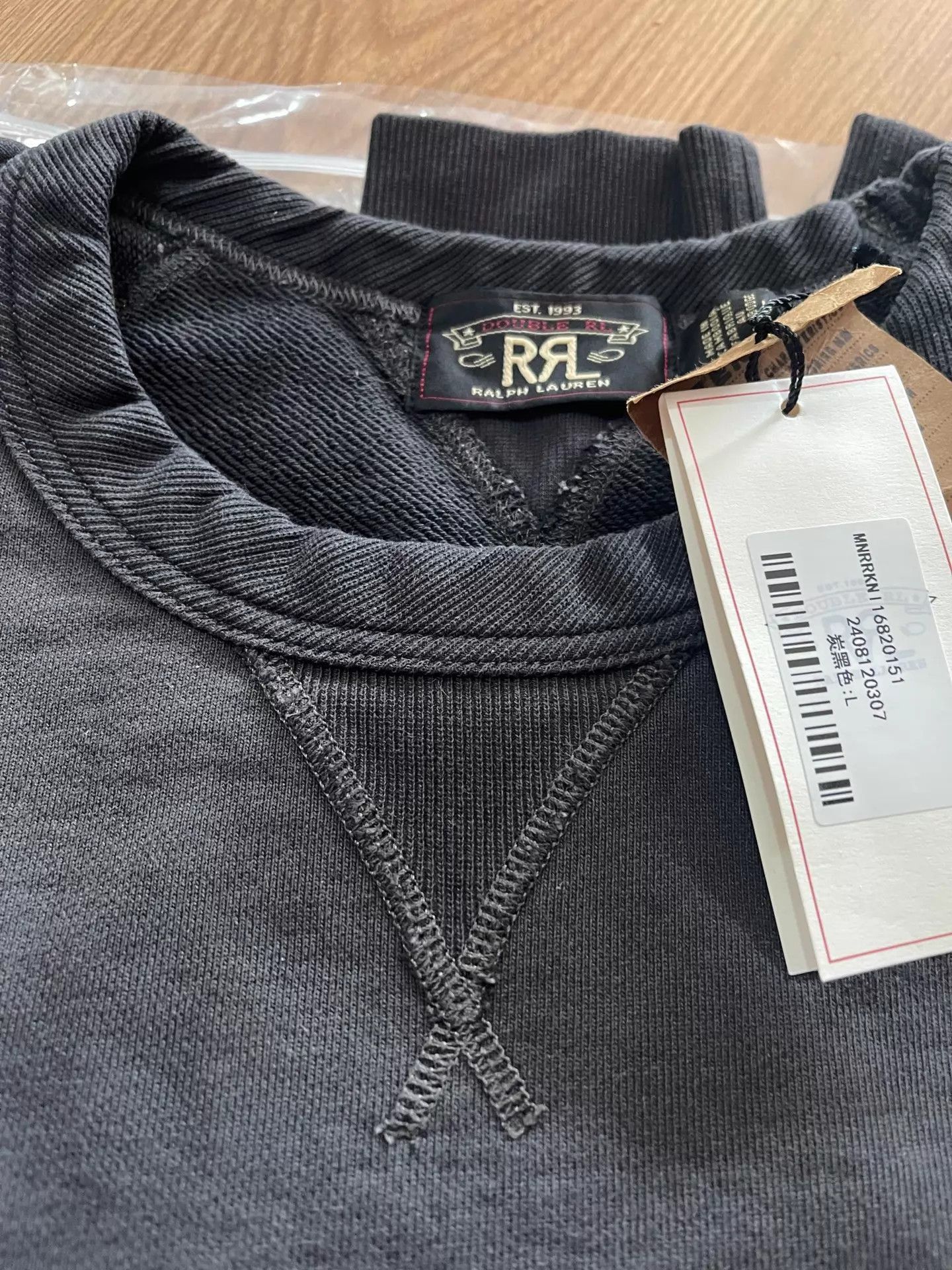 RRL Ralph Lauren Cozy Black Sweatshirt with Tags Size US L / EU 52-54 / 3 - 2 Thumbnail