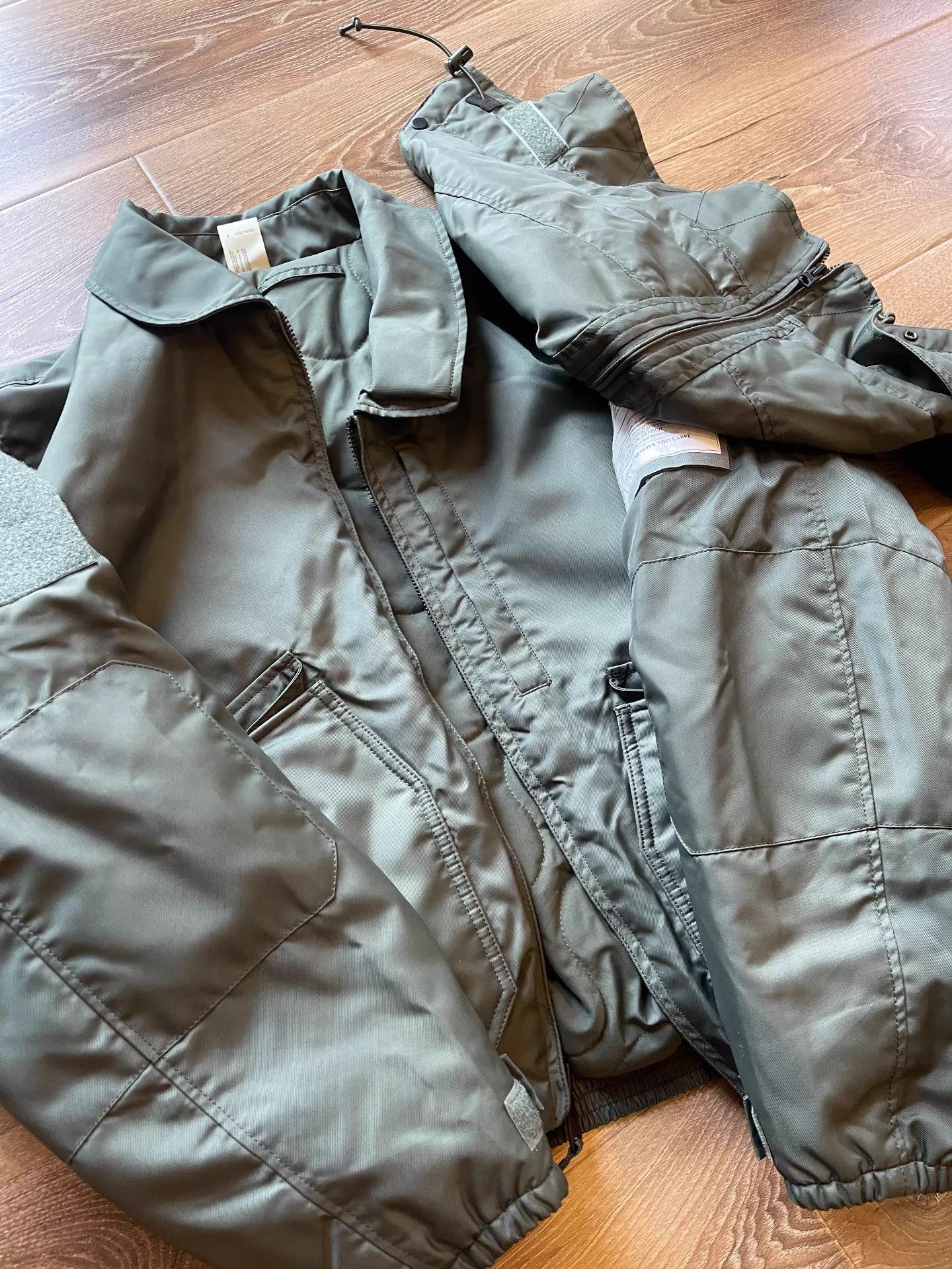 N.Hoolywood Olive Green Detachable Hood Flight Jacket Size US M / EU 48-50 / 2 - 5 Thumbnail