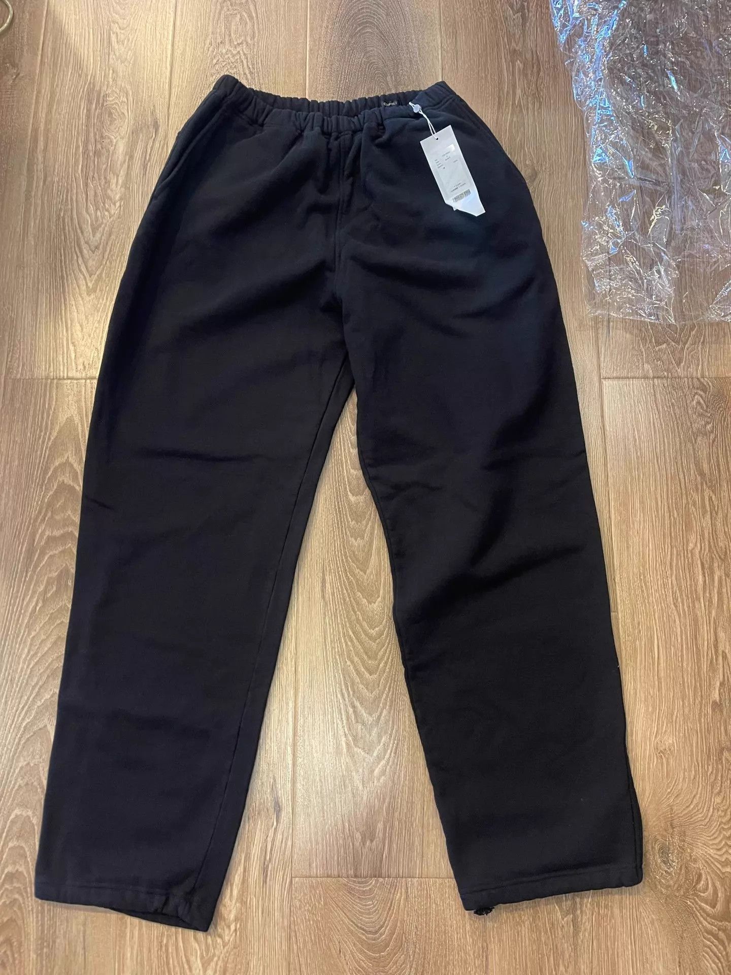 Comoli Vintage Black Drawstring Sweatpants Size US 32 / EU 48 - 3 Thumbnail