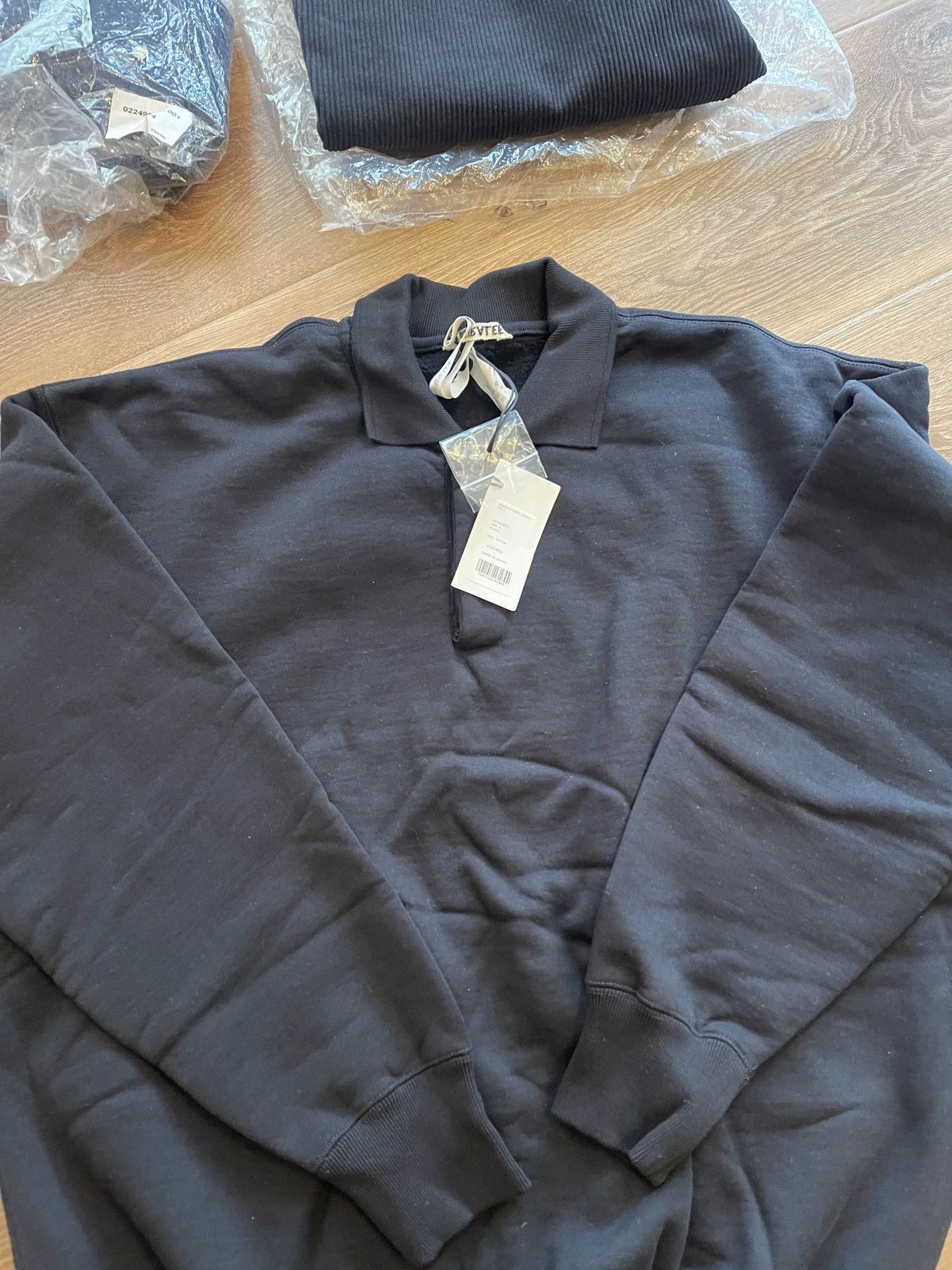 Auralee Plush Black Polo Neck Sweatshirt in XL Size US XL / EU 56 / 4 - 4 Thumbnail