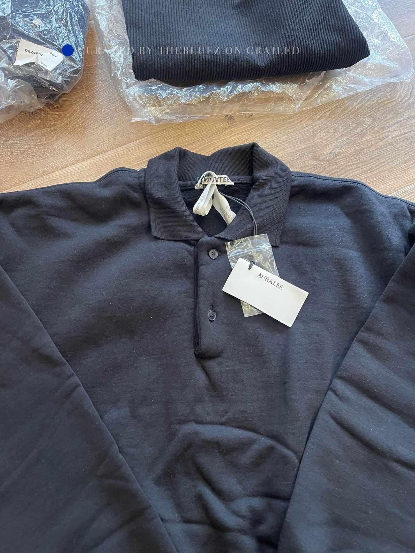 Auralee Plush Black Polo Neck Sweatshirt in XL Size US XL / EU 56 / 4 - 2 Thumbnail