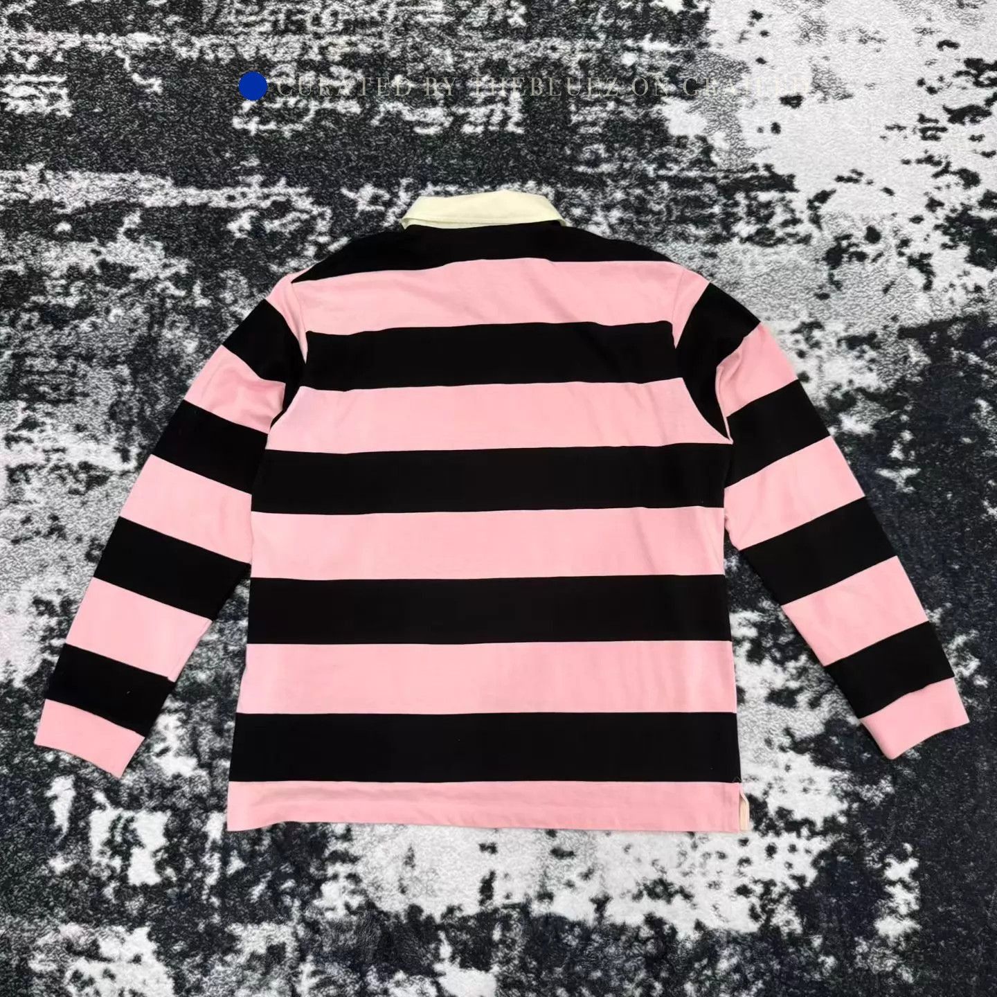 Gucci Striped Pink Polo with Pineapple Embroidery Size US XXL / EU 58 / 5 - 4 Thumbnail