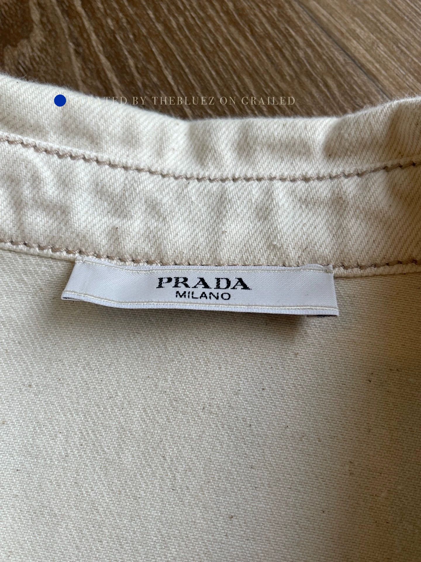 Prada Beige Denim Jacket in Size L Size US L / EU 52-54 / 3 - 4 Thumbnail