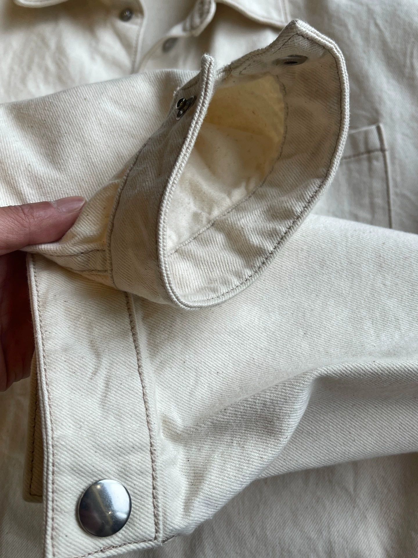 Prada Beige Denim Jacket in Size L Size US L / EU 52-54 / 3 - 8 Thumbnail