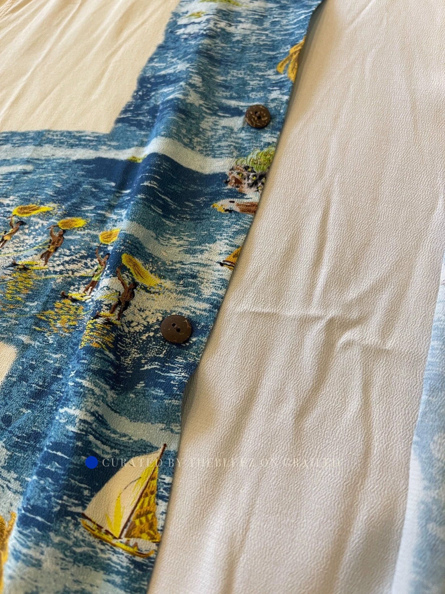 Kapital White Hawaiian Button-Up with Palm Print Size US XXL / EU 58 / 5 - 4 Thumbnail