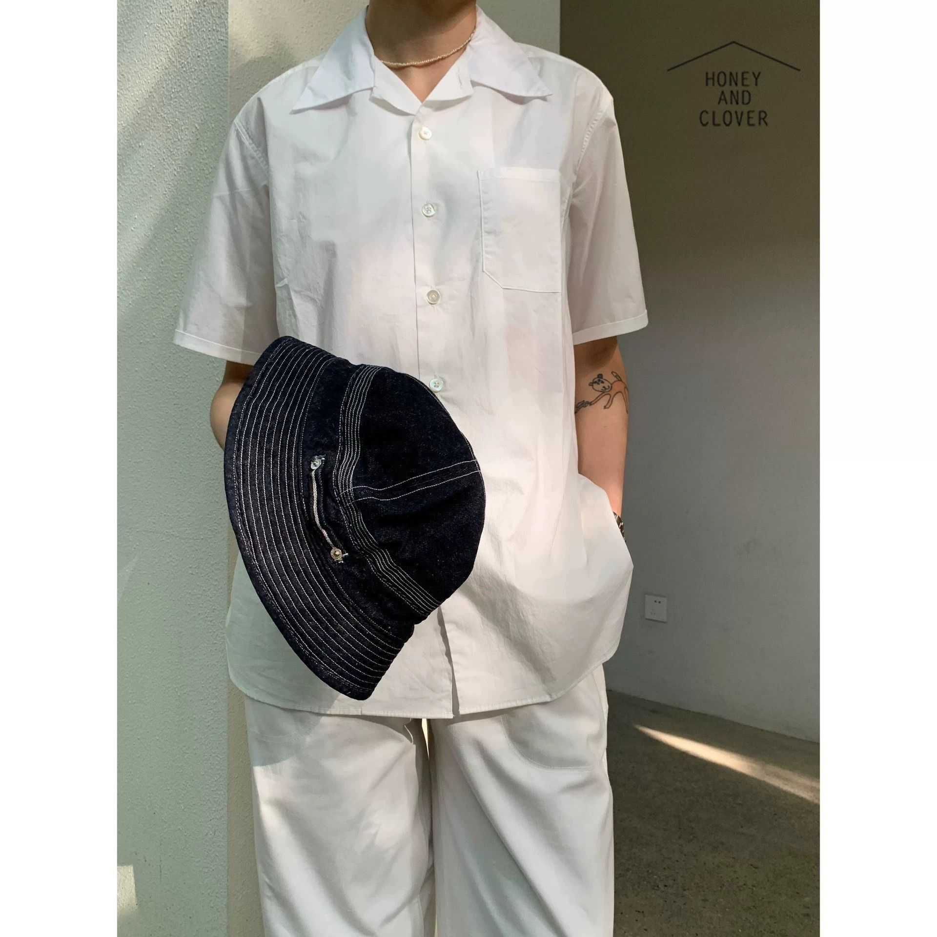 Niceness Stylish Black Bucket Hat Size ONE SIZE - 5 Thumbnail