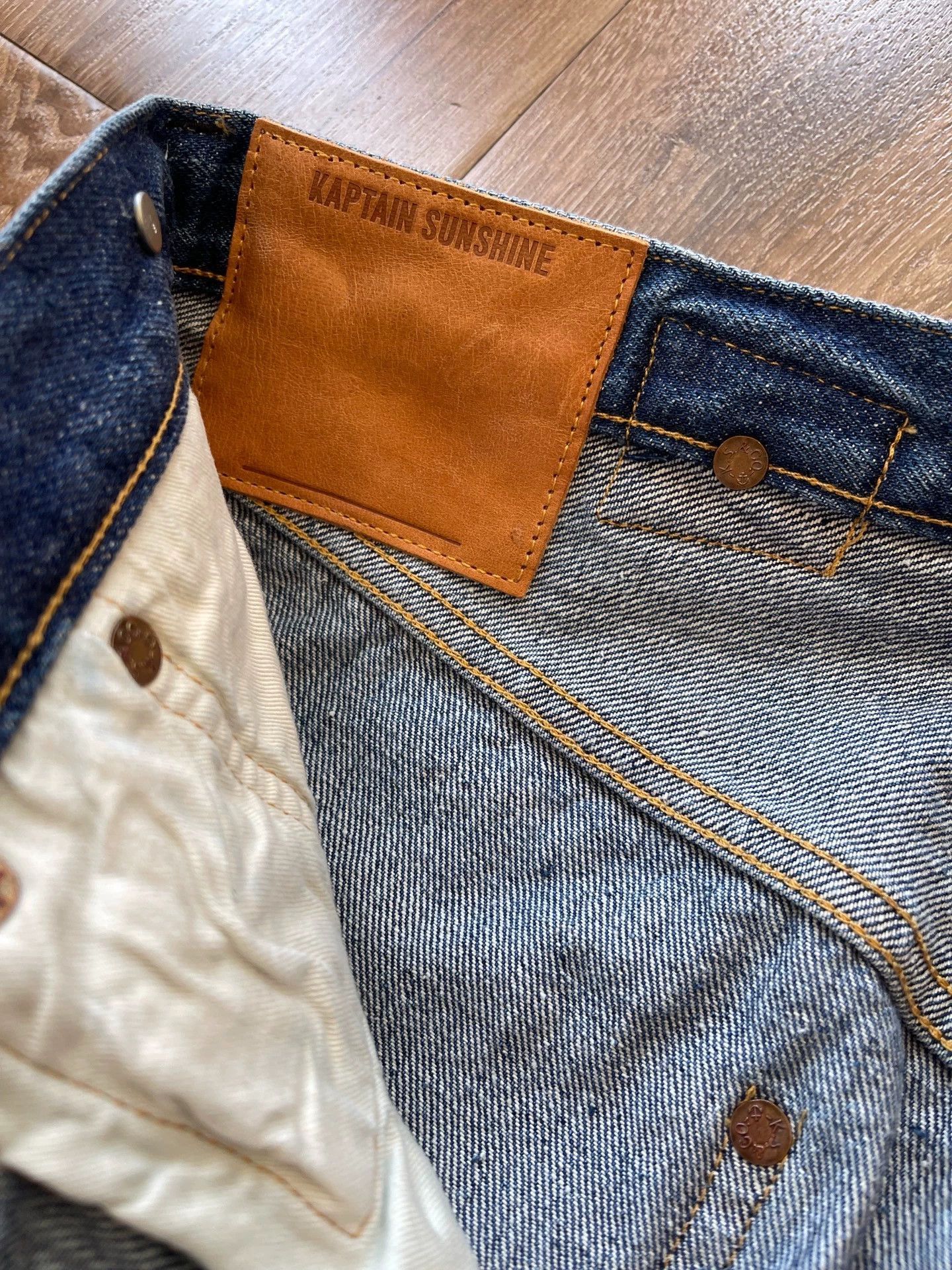 Kaptain Sunshine Loose Straight Fit Denim in Blue, Size 32 Size US 32 / EU 48 - 7 Thumbnail