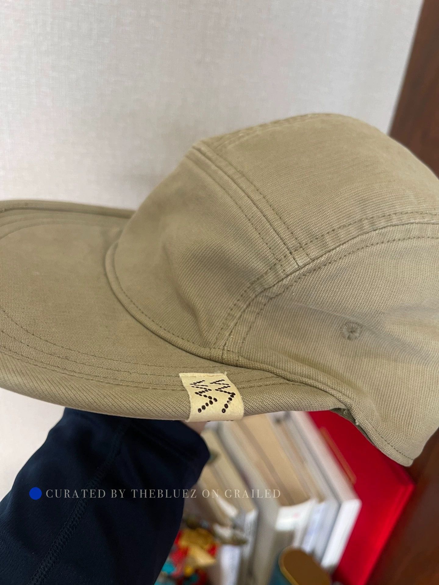Visvim Olive Green Camp Cap with Brass Buckle Size ONE SIZE - 2 Thumbnail