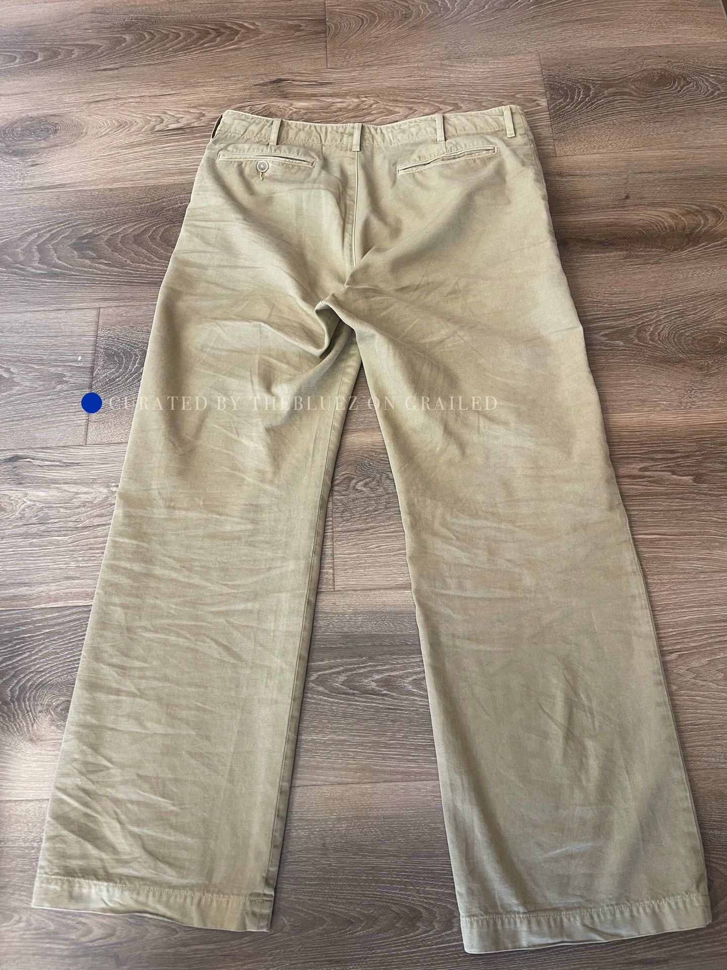 Auralee Loose Straight Fit Casual Pants in Beige Size US 36 / EU 52 - 2 Thumbnail