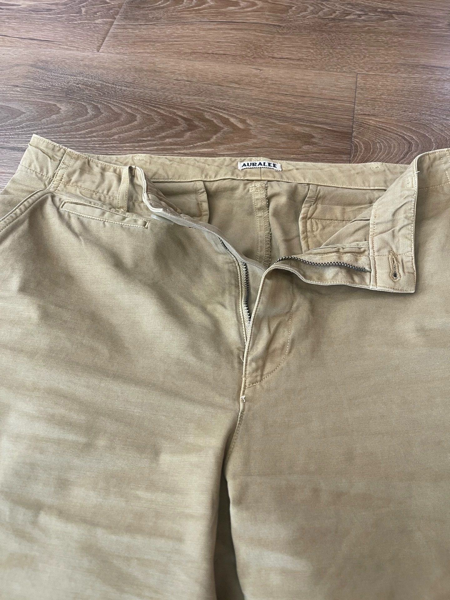 Auralee Loose Straight Fit Casual Pants in Beige Size US 36 / EU 52 - 3 Thumbnail