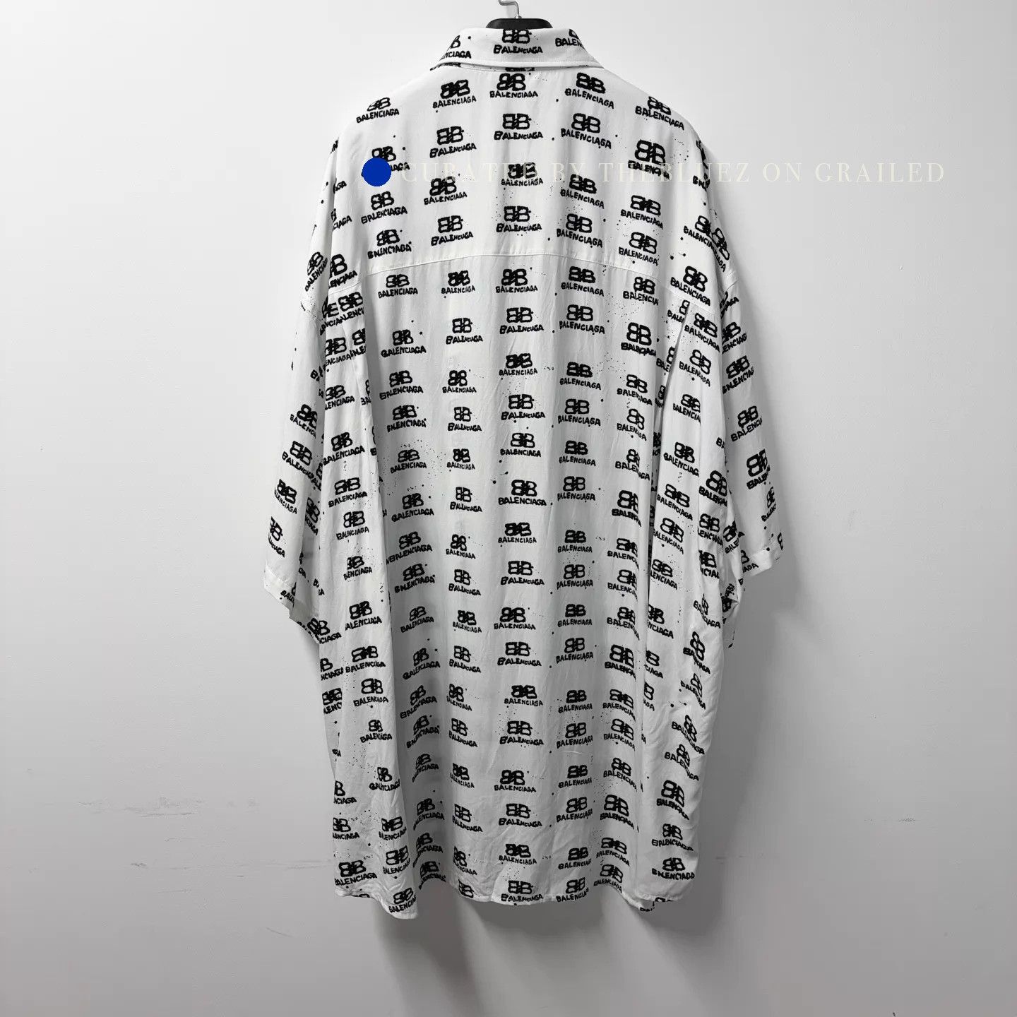 Balenciaga Oversized White Logo Shirt Size US XS / EU 42 / 0 - 2 Thumbnail
