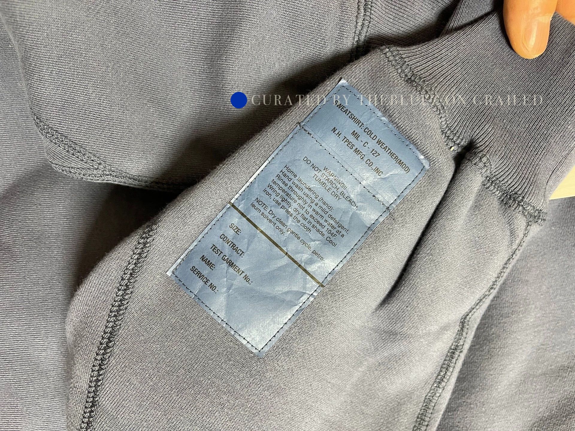 N.Hoolywood 3D Cuff-Glove Military Sweatshirt in Haze Blue Size US S / EU 44-46 / 1 - 6 Thumbnail