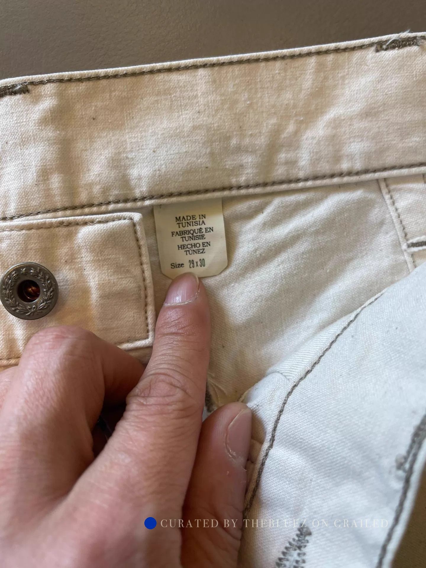 RRL Ralph Lauren Off-White Splatter Casual Pants Size US 30 / EU 46 - 4 Thumbnail