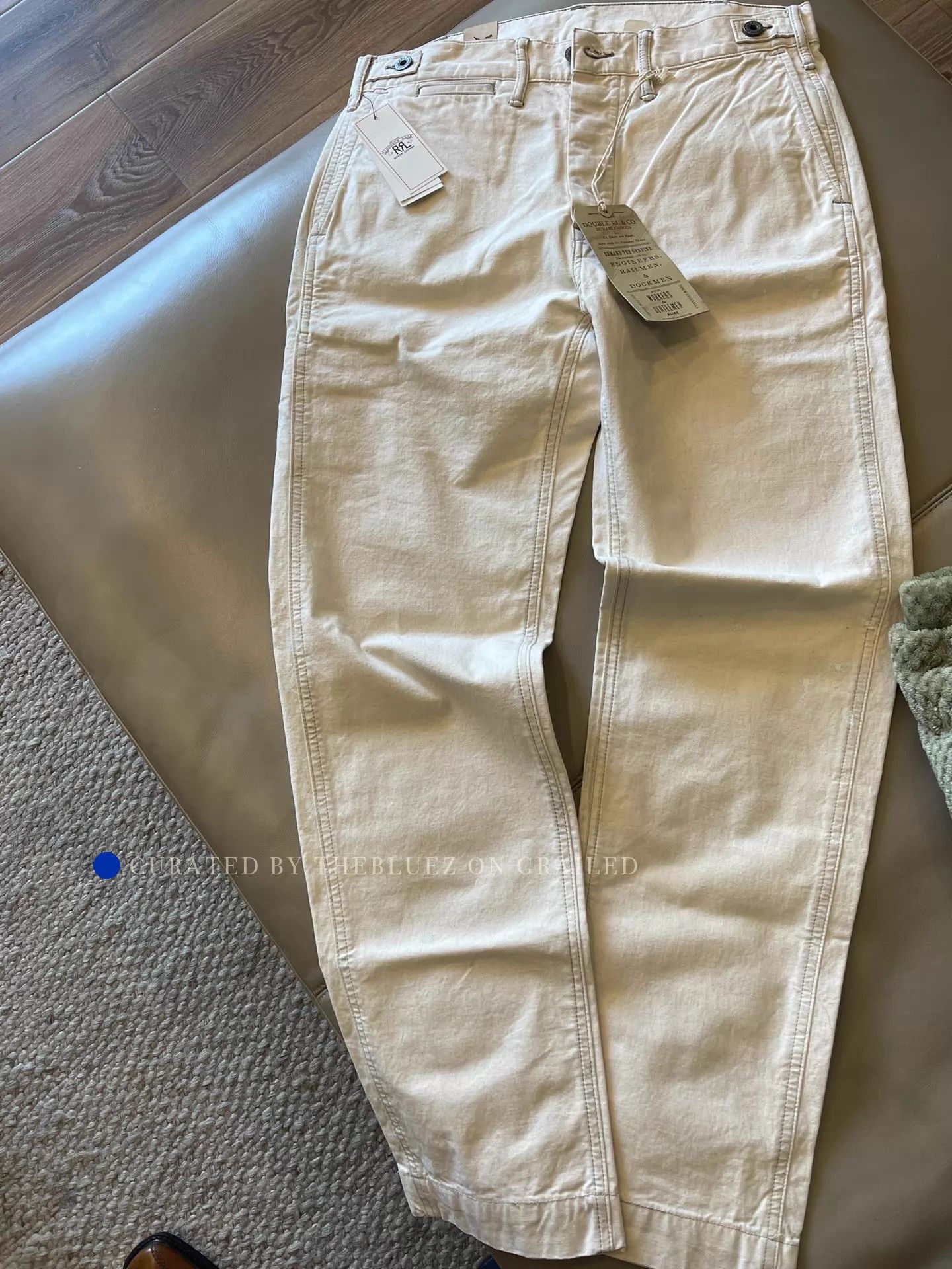 RRL Ralph Lauren Off-White Splatter Casual Pants Size US 30 / EU 46 - 2 Thumbnail