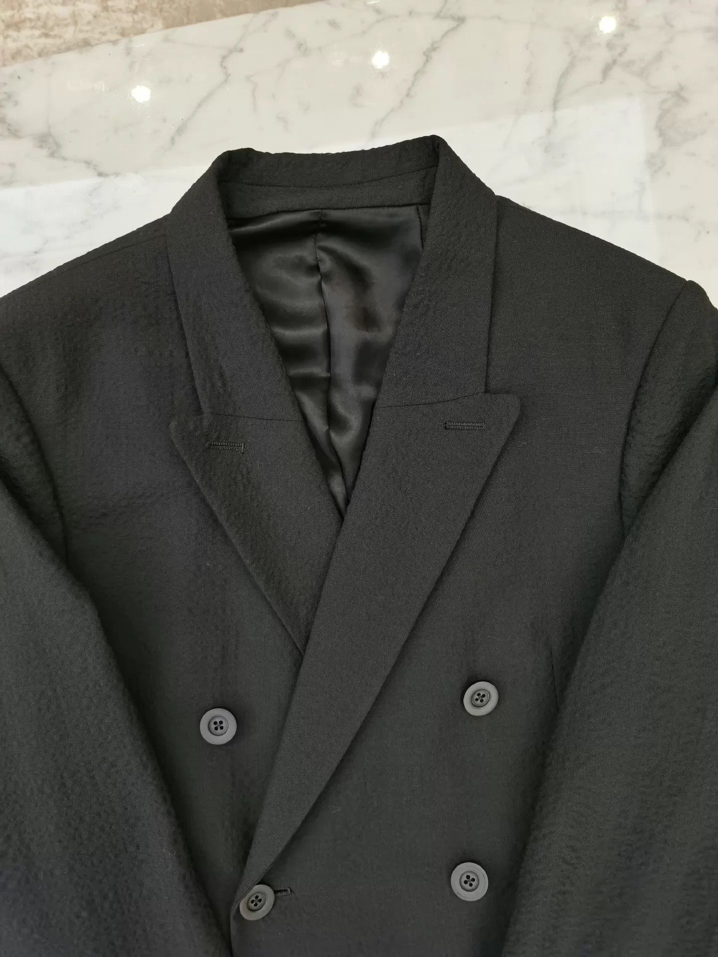 Rick Owens Sleek Short Double Breasted Blazer Size US M / EU 48-50 / 2 - 9 Thumbnail