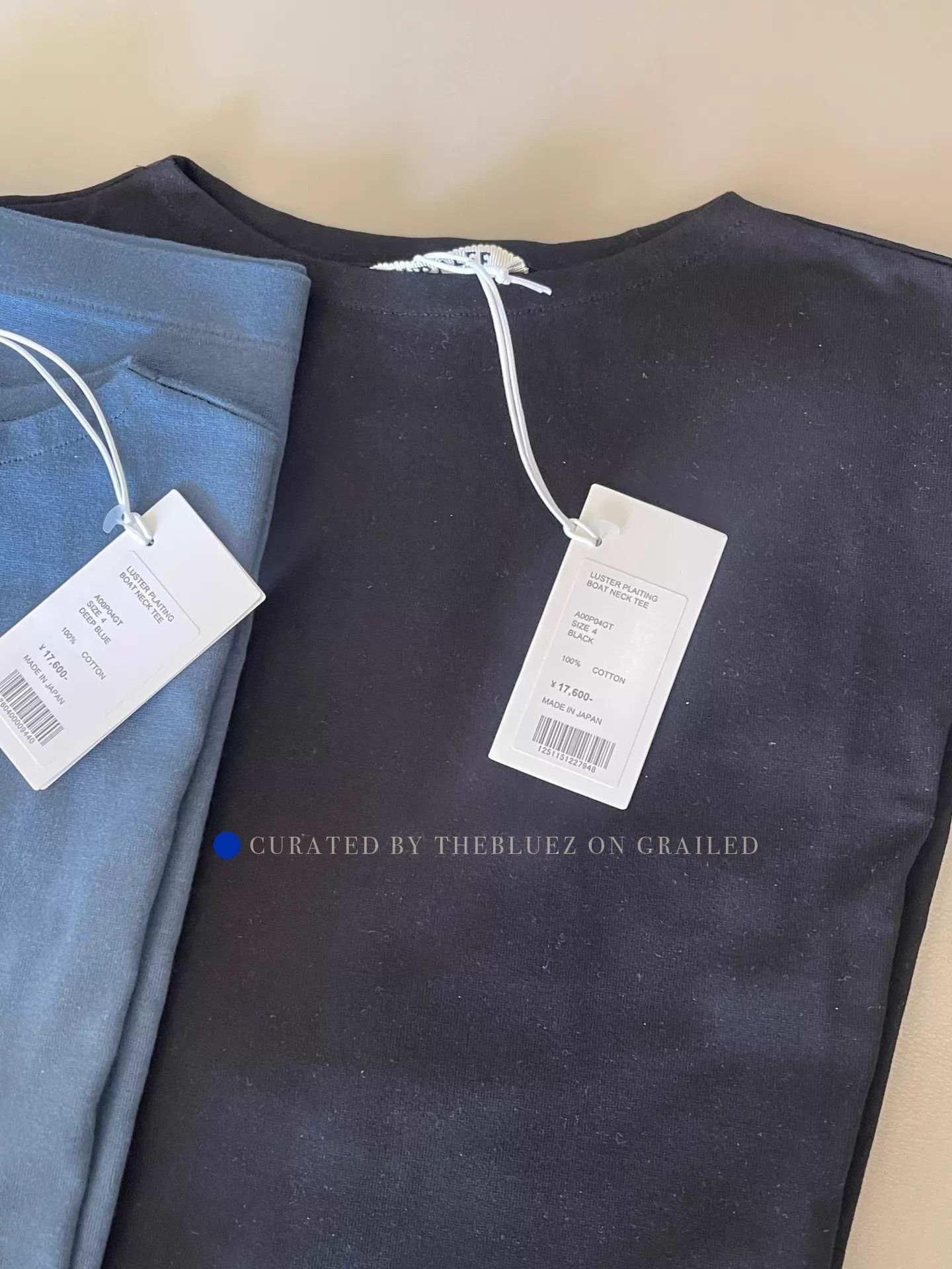 Auralee Luster Plaiting Boat Neck Tee in Blue Size US XL / EU 56 / 4 - 4 Thumbnail