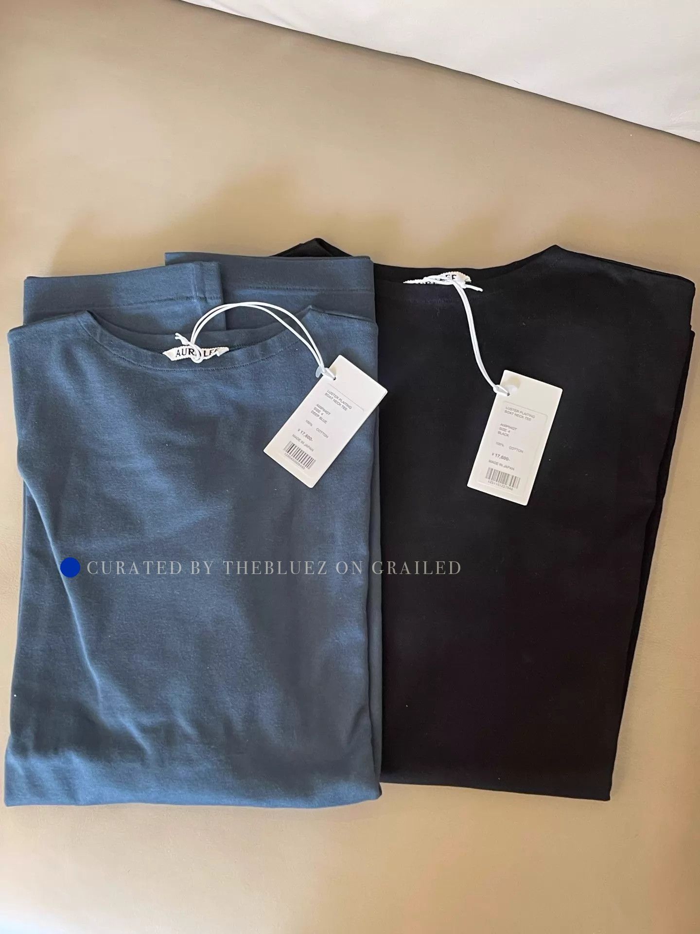 Auralee Luster Plaiting Boat Neck Tee in Blue Size US XL / EU 56 / 4 - 2 Thumbnail