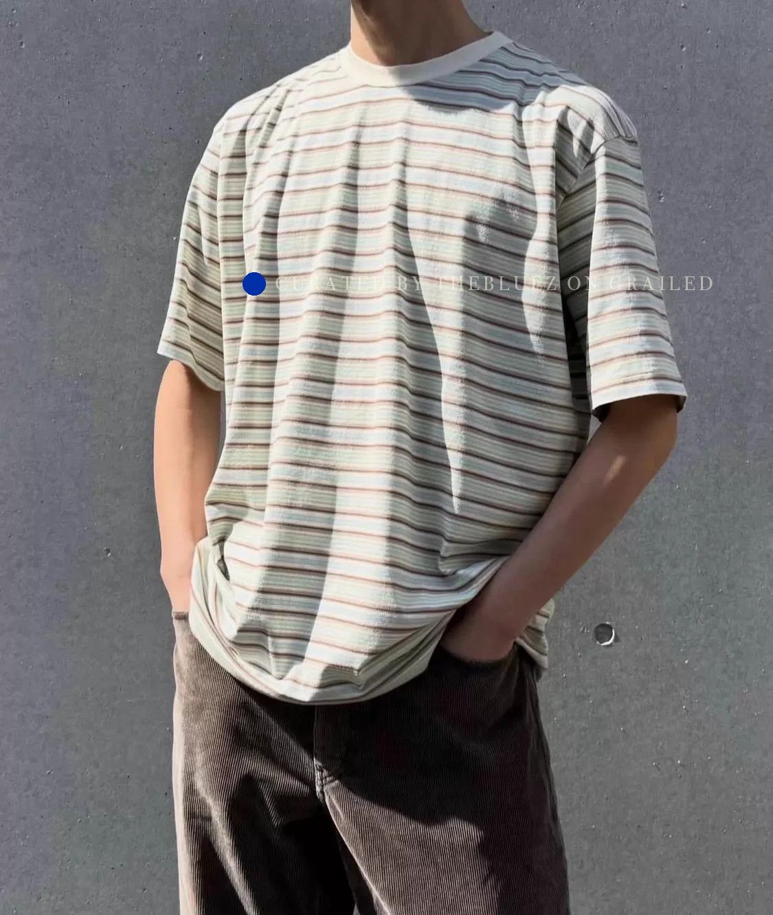 Auralee Gradient Stripe Two-Tone Short Sleeve T-Shirt Size US L / EU 52-54 / 3 - 3 Thumbnail