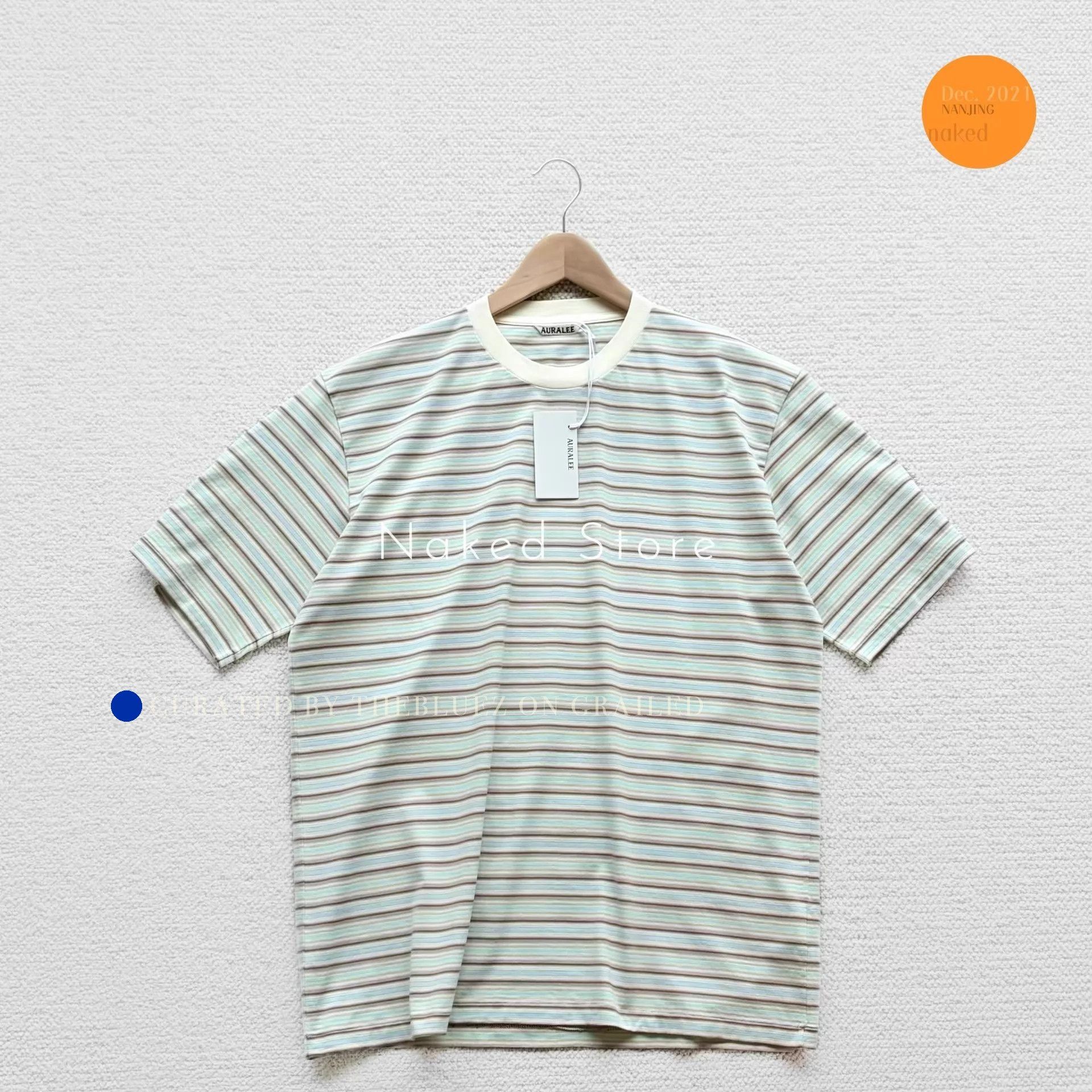 Auralee Gradient Stripe Two-Tone Short Sleeve T-Shirt Size US L / EU 52-54 / 3 - 2 Thumbnail