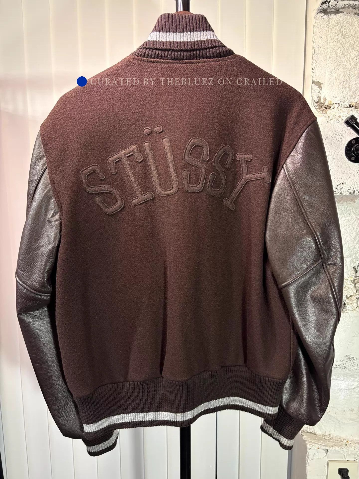 Stussy Vintage Varsity Jacket with Leather Sleeves Size US M / EU 48-50 / 2 - 2 Thumbnail