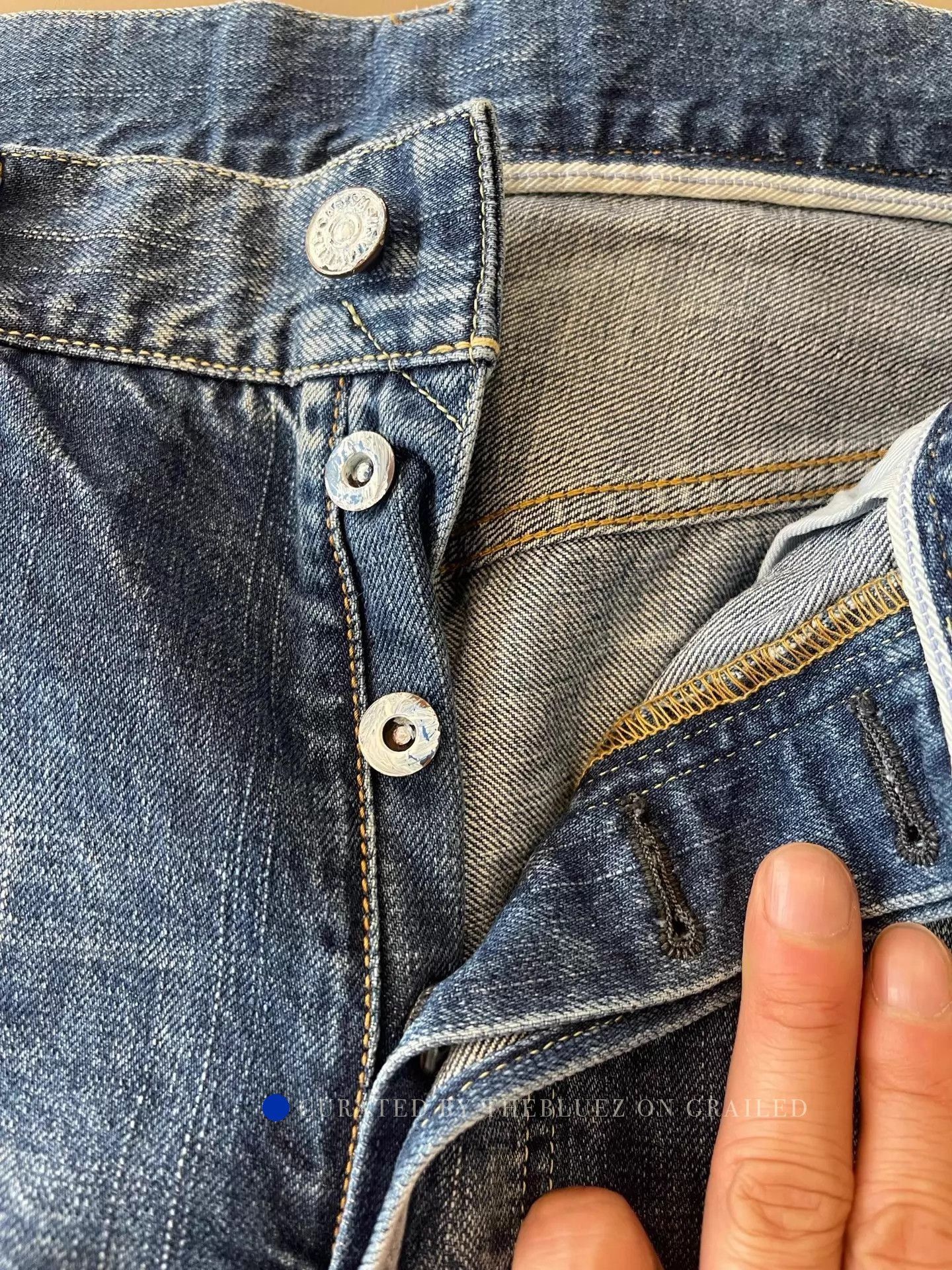 Visvim Unique Blue Denim Embroidered Shorts Size US 34 / EU 50 - 5 Thumbnail