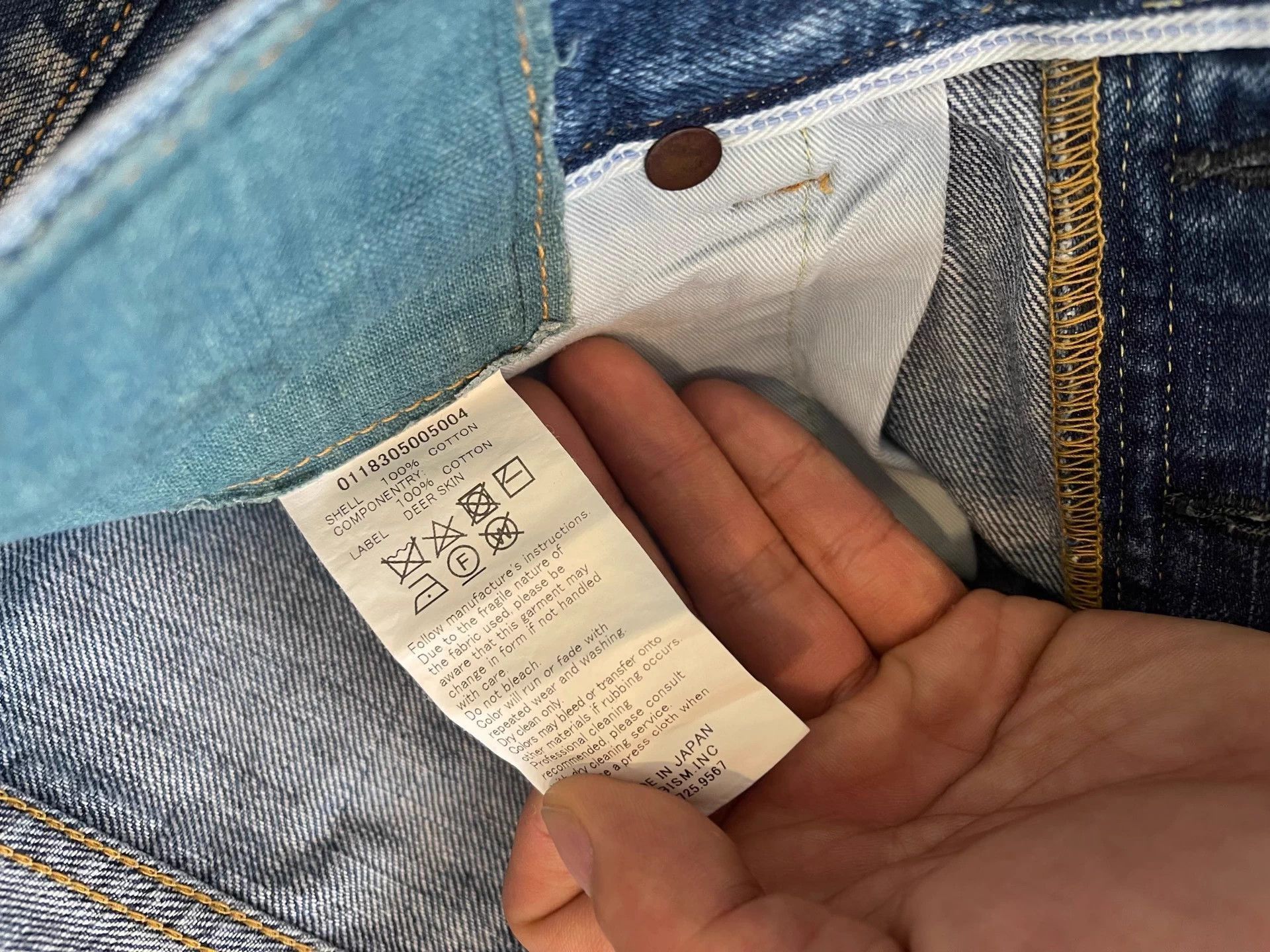 Visvim Unique Blue Denim Embroidered Shorts Size US 34 / EU 50 - 9 Thumbnail