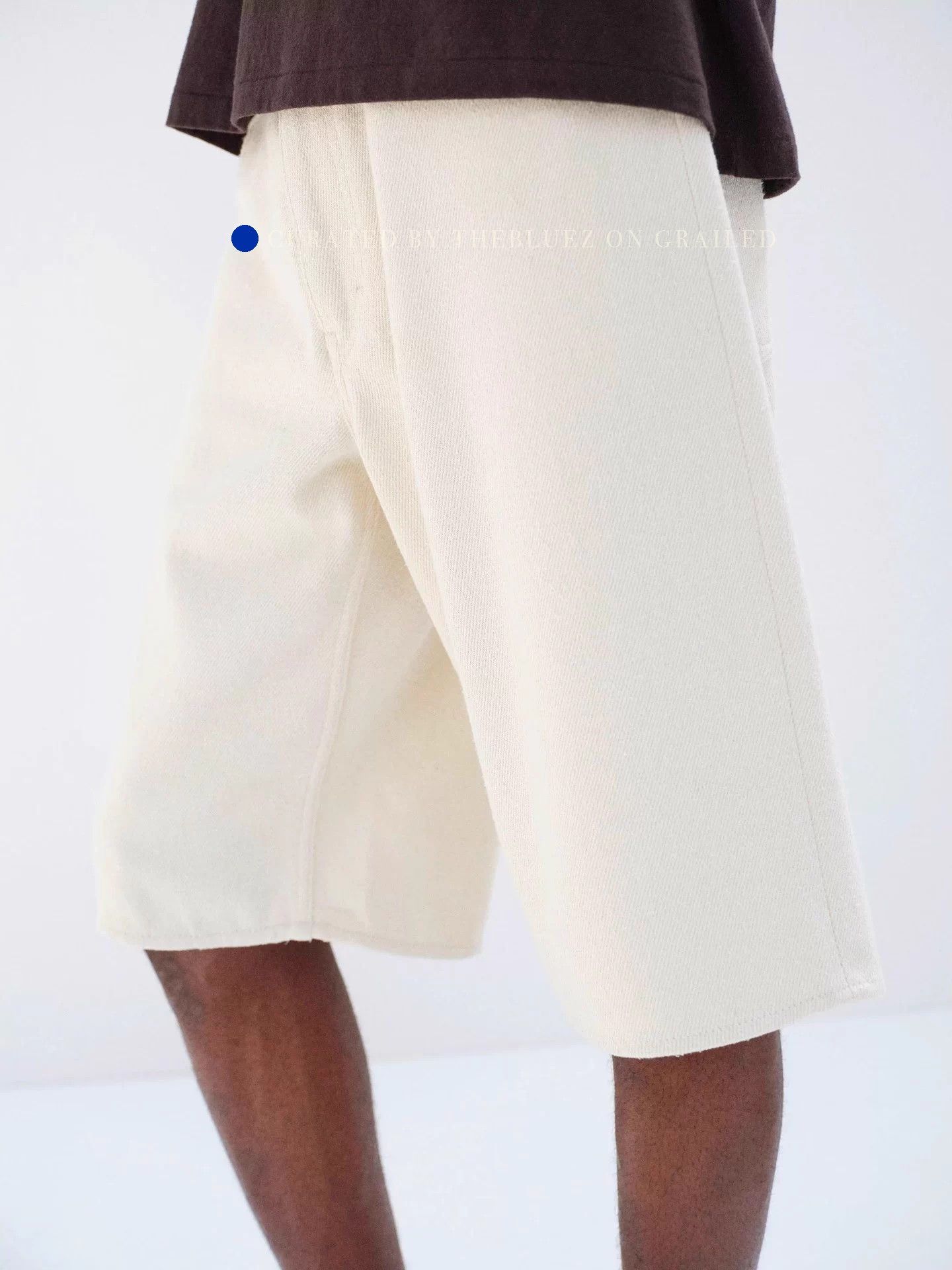 Auralee Silk Nep Denim Wide Shorts in Black Size US 34 / EU 50 - 3 Thumbnail