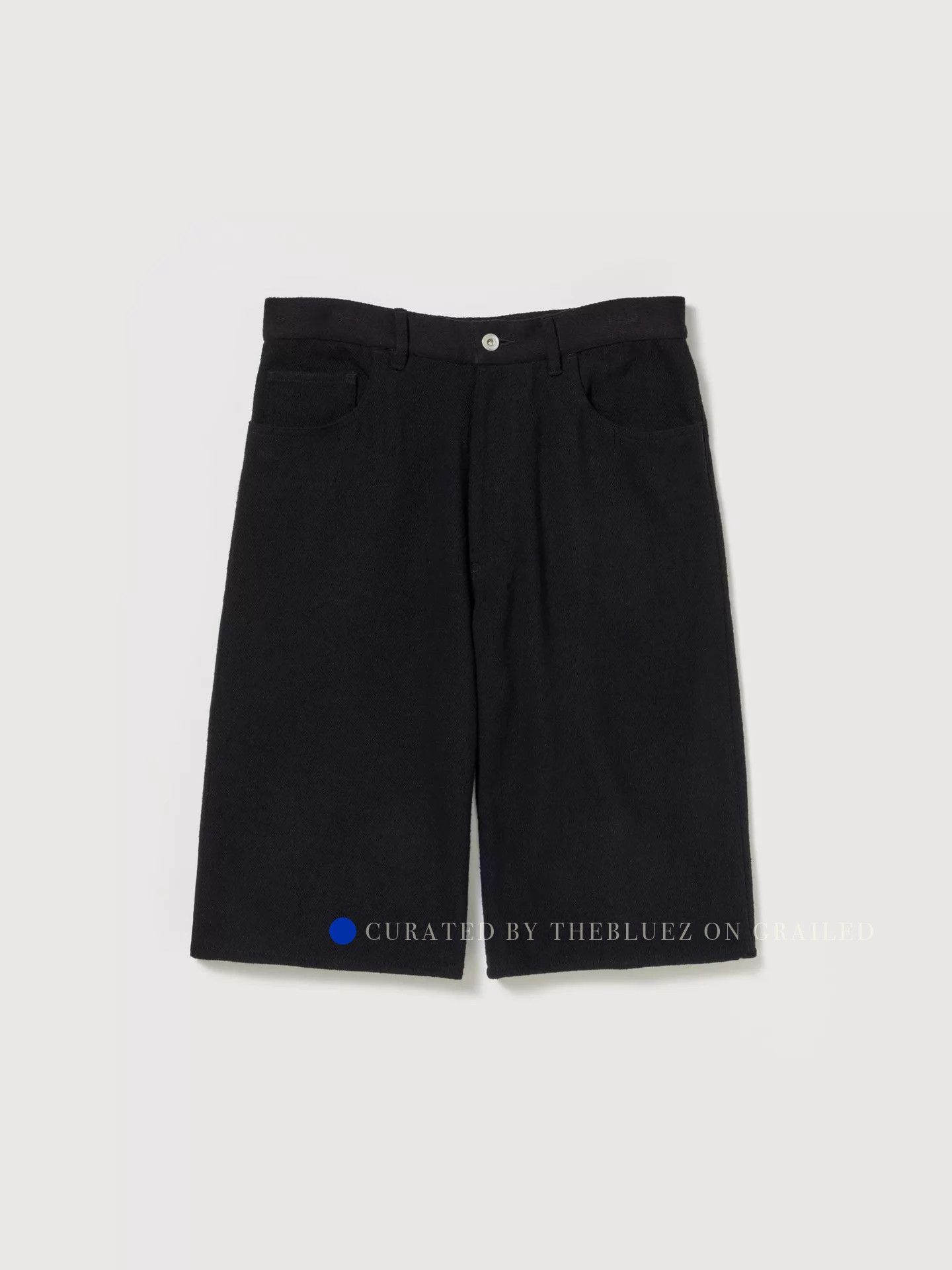 Auralee Silk Nep Denim Wide Shorts in Black Size US 34 / EU 50 - 2 Thumbnail