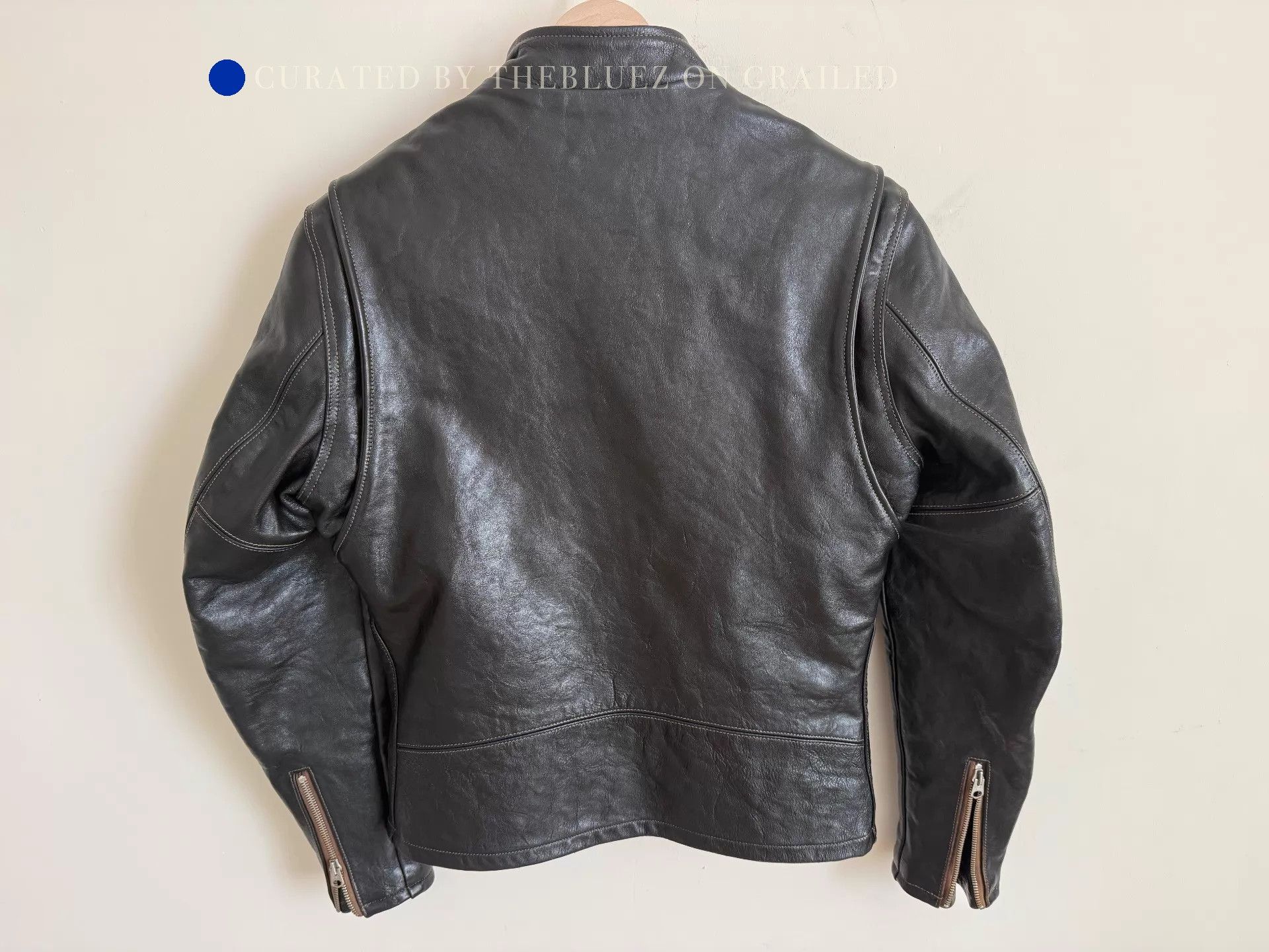 The Real McCoy's Chromexcel Horsehide Brown Leather Jacket Size US XXS / EU 40 - 3 Thumbnail