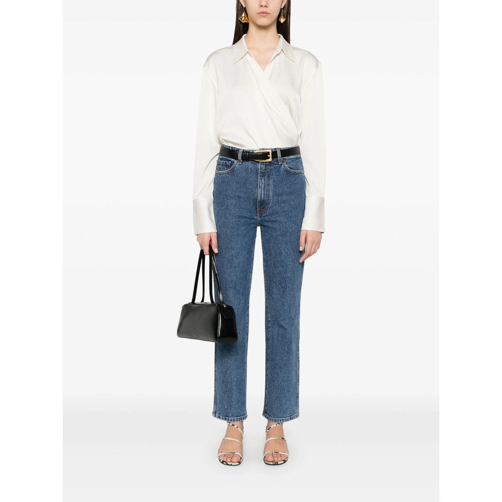 KHAITE Khaite BLUE Denim - Straight-Leg Jeans Size 26" / US 2 / IT 38 - 5 Thumbnail