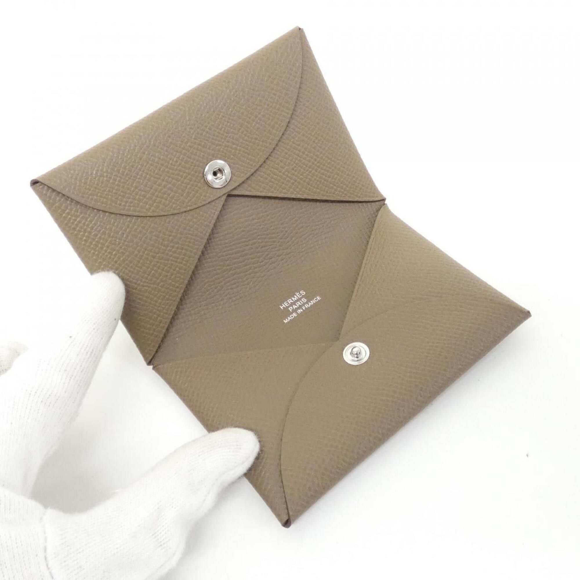Hermes Hermes Calvi 044164CK Business Card Holder/Card Case Size ONE SIZE - 2 Thumbnail