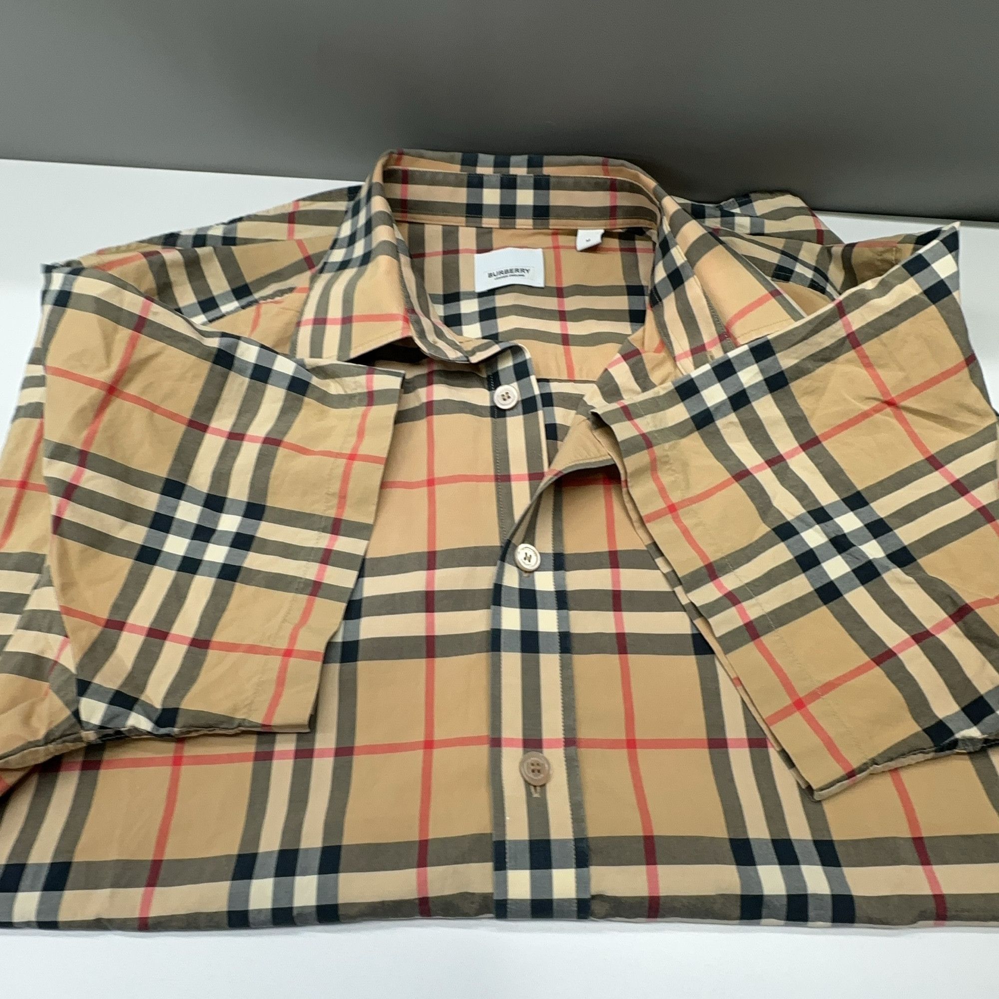 Burberry Burberry Check Short Sleeve Button Up Shirt Size M Size US M / EU 48-50 / 2 - 6 Thumbnail
