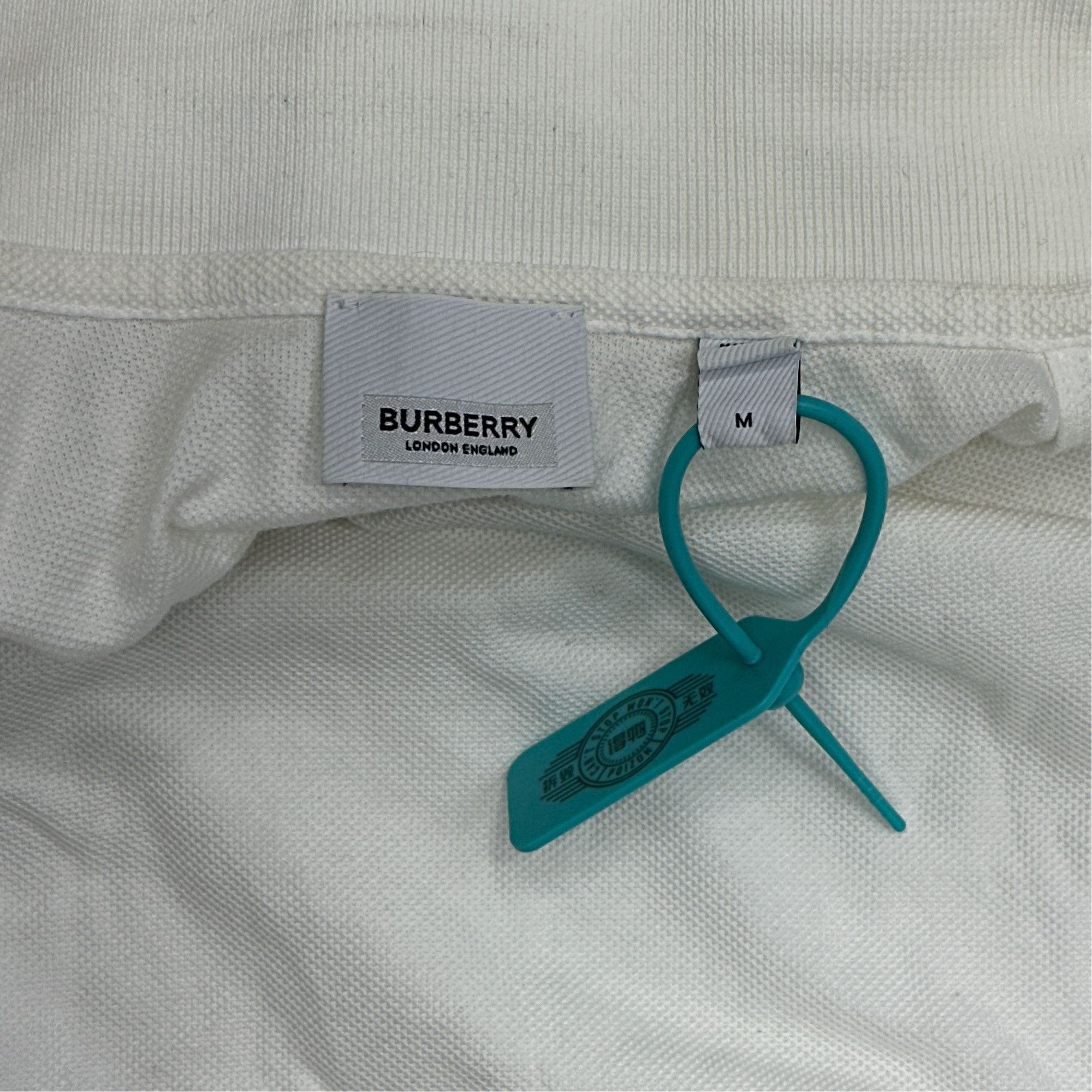 Burberry Burberry White Polo Shirt Size M Size US M / EU 48-50 / 2 - 2 Thumbnail