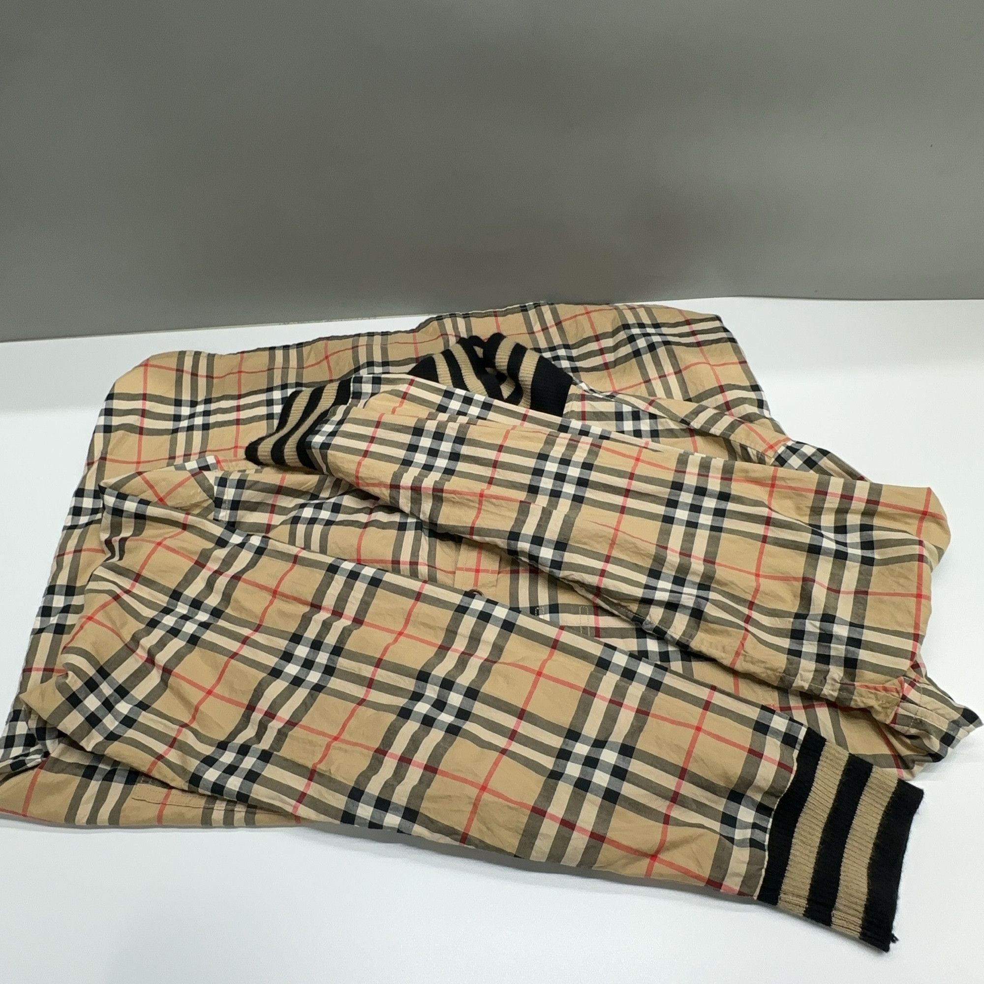 Burberry Burberry Check Ribbed Collar Long Sleeve Shirt Size M Size US M / EU 48-50 / 2 - 9 Thumbnail