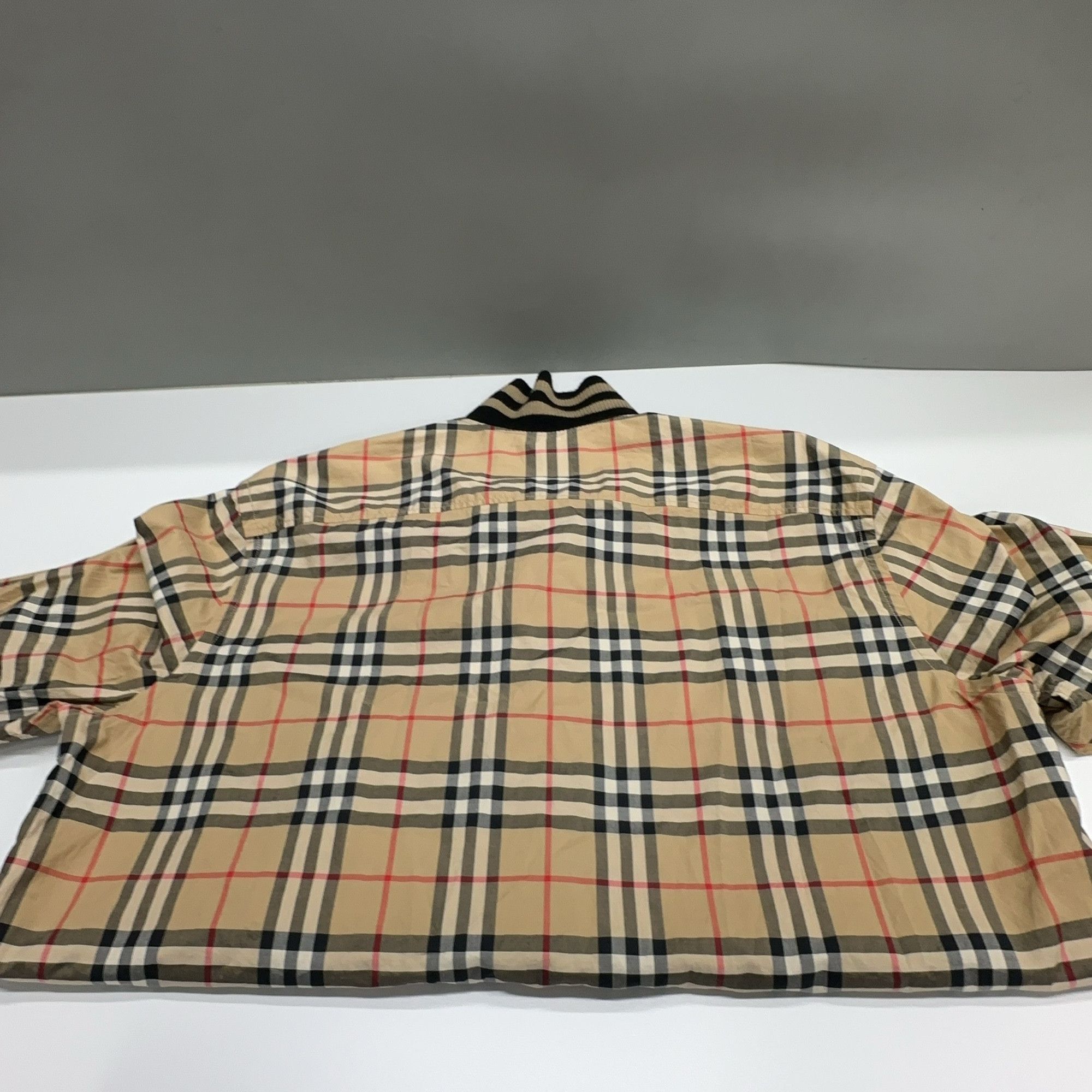 Burberry Burberry Check Ribbed Collar Long Sleeve Shirt Size M Size US M / EU 48-50 / 2 - 11 Thumbnail