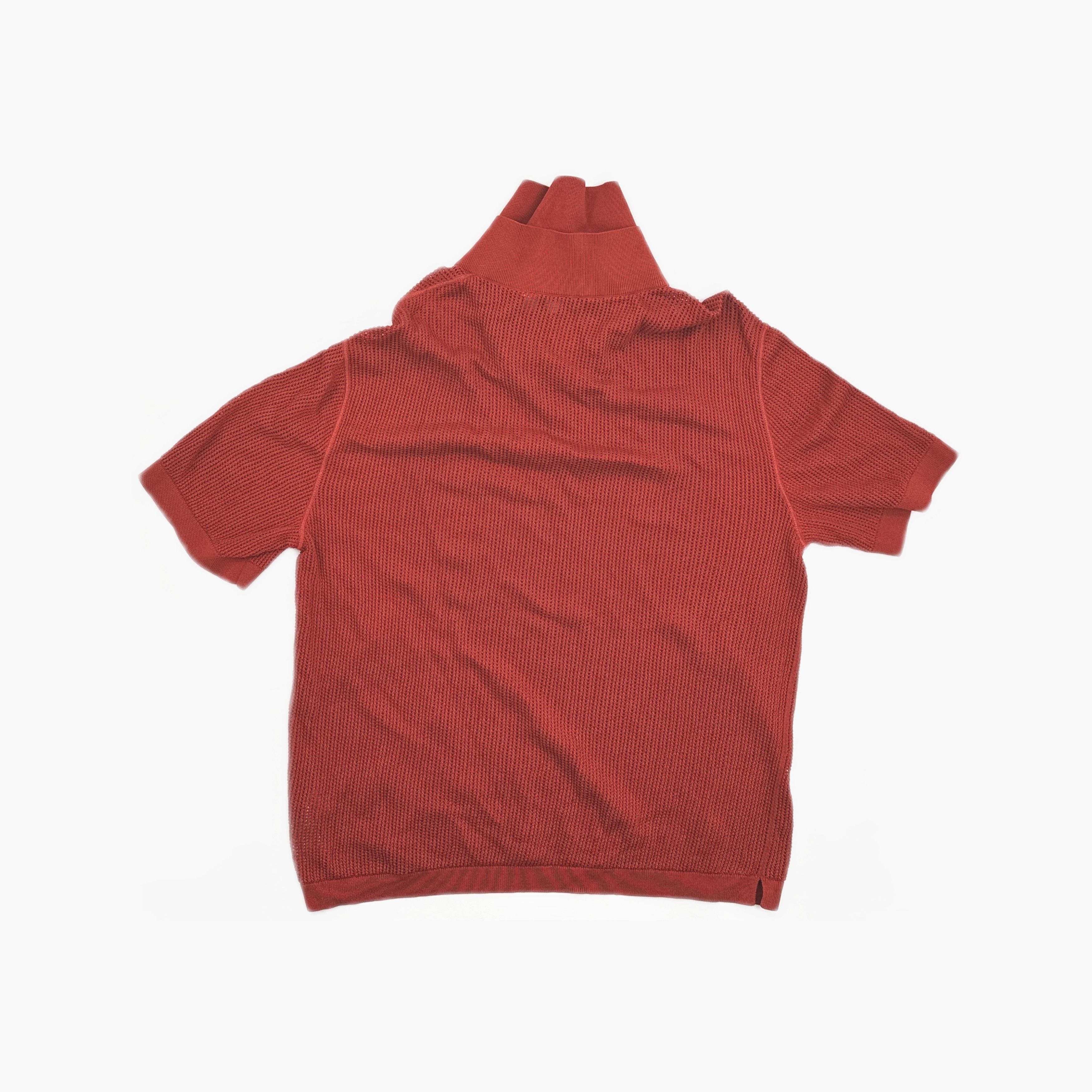 Burberry Burberry Red Knit Polo Size L Size US L / EU 52-54 / 3 - 2 Thumbnail