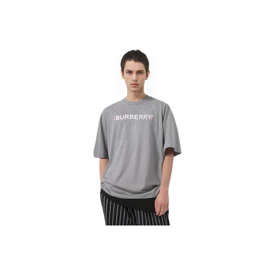 Burberry Burberry Logo Print T-Shirt Gray Size XL Size US XL / EU 56 / 4 - 10 Thumbnail