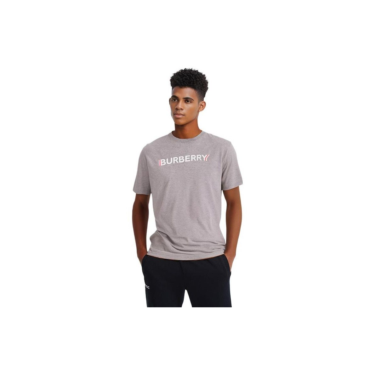 Burberry Burberry Logo Print T-Shirt Gray Size XL Size US XL / EU 56 / 4 - 11 Thumbnail