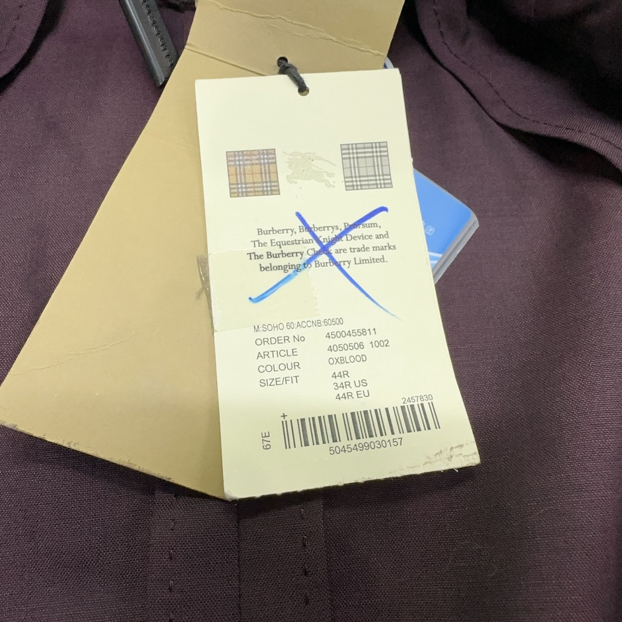 Burberry Burberry Oxblood Tailored Suit 34R Size 34R - 9 Thumbnail