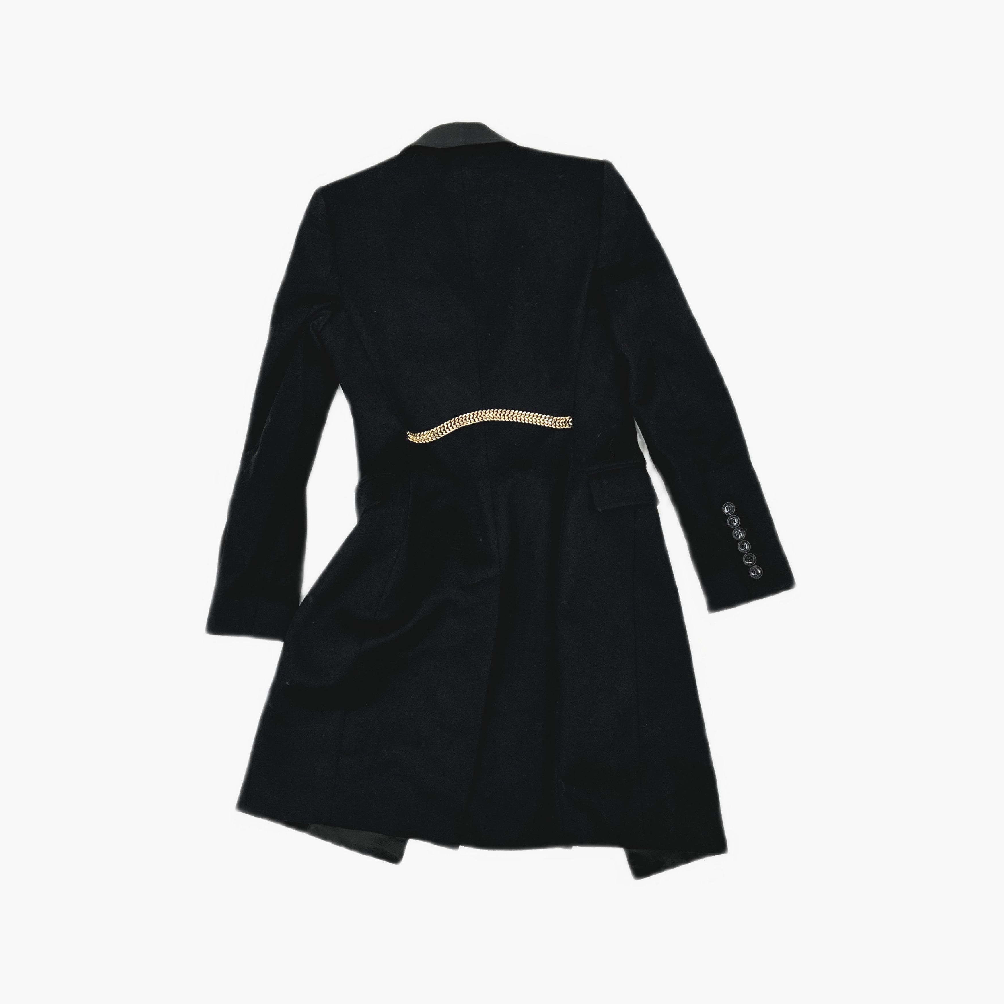 Burberry Burberry Satin Lapel Wool Coat Size 2 Size XS / US 0-2 / IT 36-38 - 2 Thumbnail