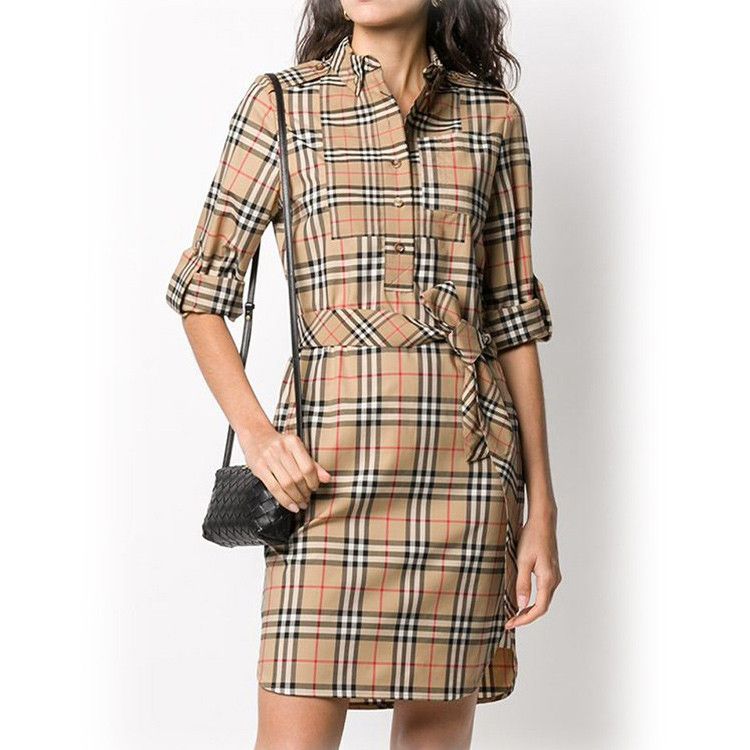 Burberry Burberry Check Belted Shirt Dress Size 12 Size M / US 6-8 / IT 42-44 - 10 Thumbnail