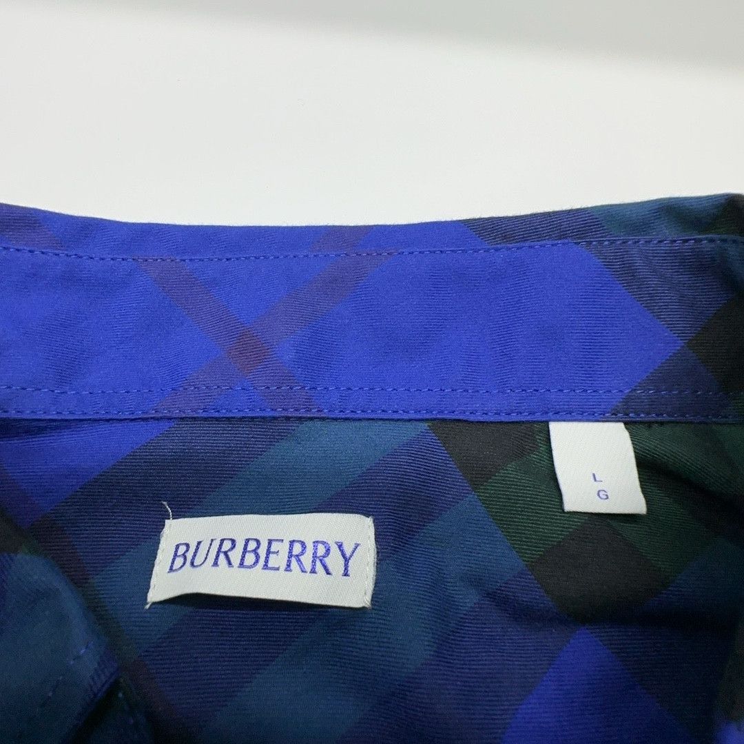 Burberry Burberry Blue Plaid Button Up Shirt Size L Size US L / EU 52-54 / 3 - 3 Thumbnail