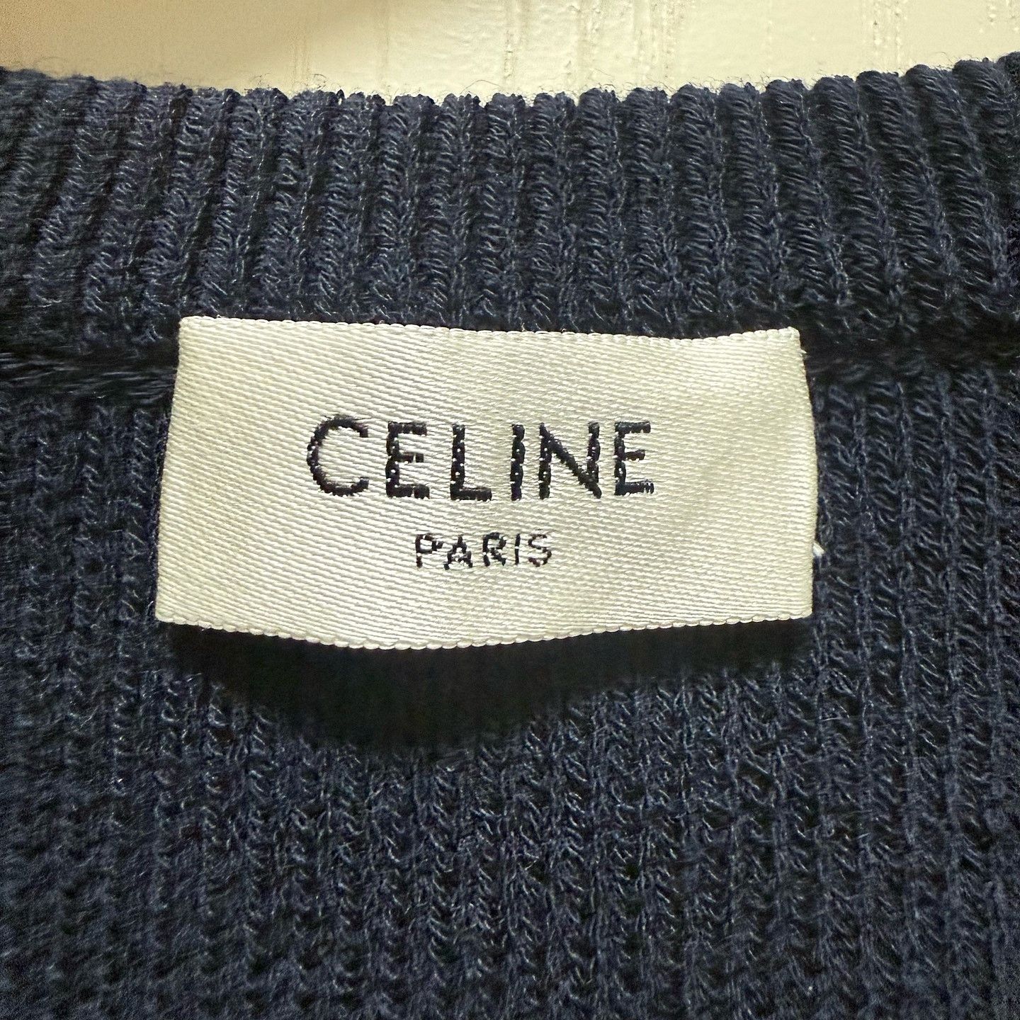 Celine Celine Navy Knit Button Mini Dress Size M Size M / US 6-8 / IT 42-44 - 3 Thumbnail