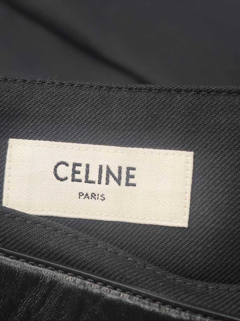 Celine Celine Leather Waistband Wool Midi Skirt Size 36 Size 26" / US 2 / IT 38 - 3 Thumbnail