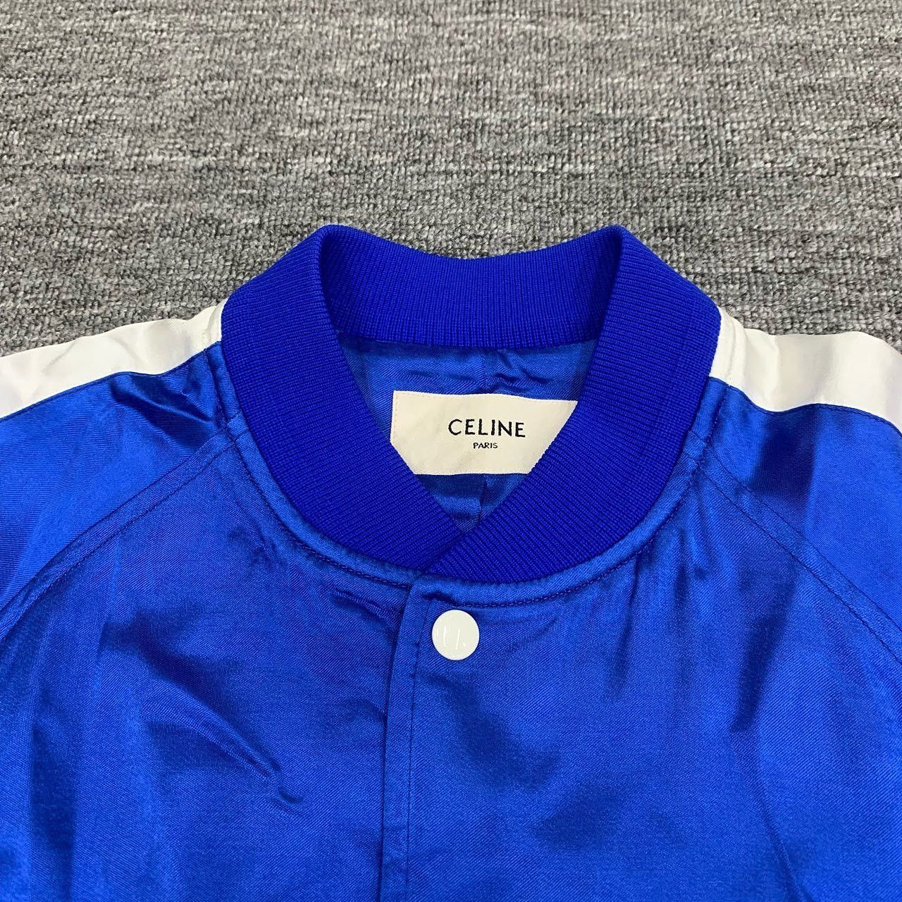 Celine Celine Logo Viscose Bomber Jacket Size 50 Size US M / EU 48-50 / 2 - 8 Thumbnail