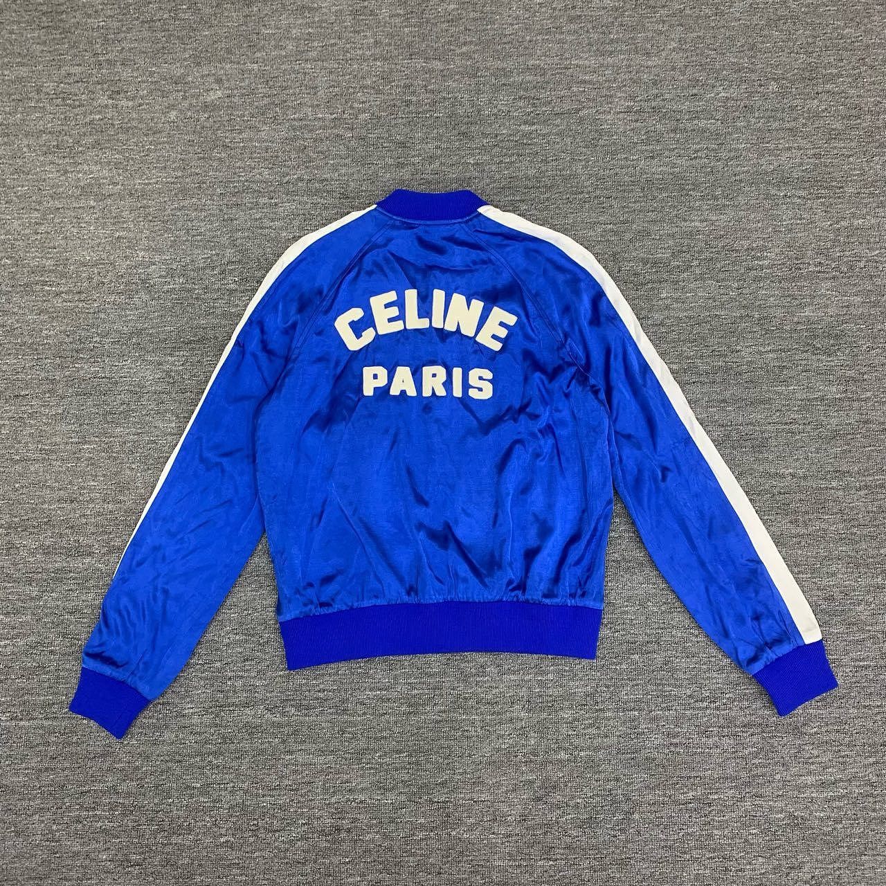 Celine Celine Logo Viscose Bomber Jacket Size 50 Size US M / EU 48-50 / 2 - 2 Thumbnail