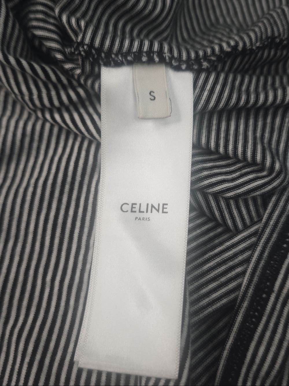 Celine CELINE Logo Striped T-Shirt Size US S Size US S / EU 44-46 / 1 - 4 Thumbnail