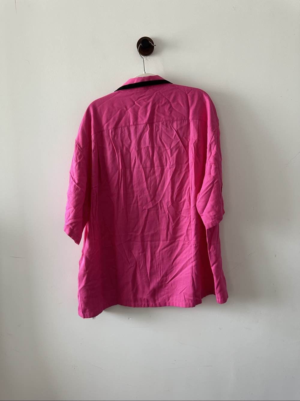 Celine Celine Pink Contrast Trim Shirt Size M Size US M / EU 48-50 / 2 - 2 Thumbnail