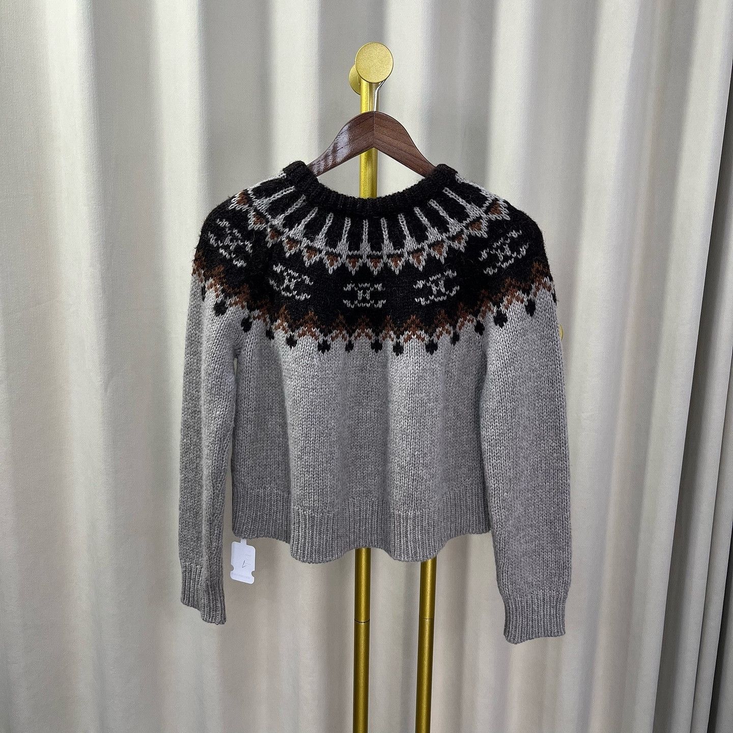 Celine CELINE Fair Isle Wool Sweater XS Size XS / US 0-2 / IT 36-38 - 2 Thumbnail