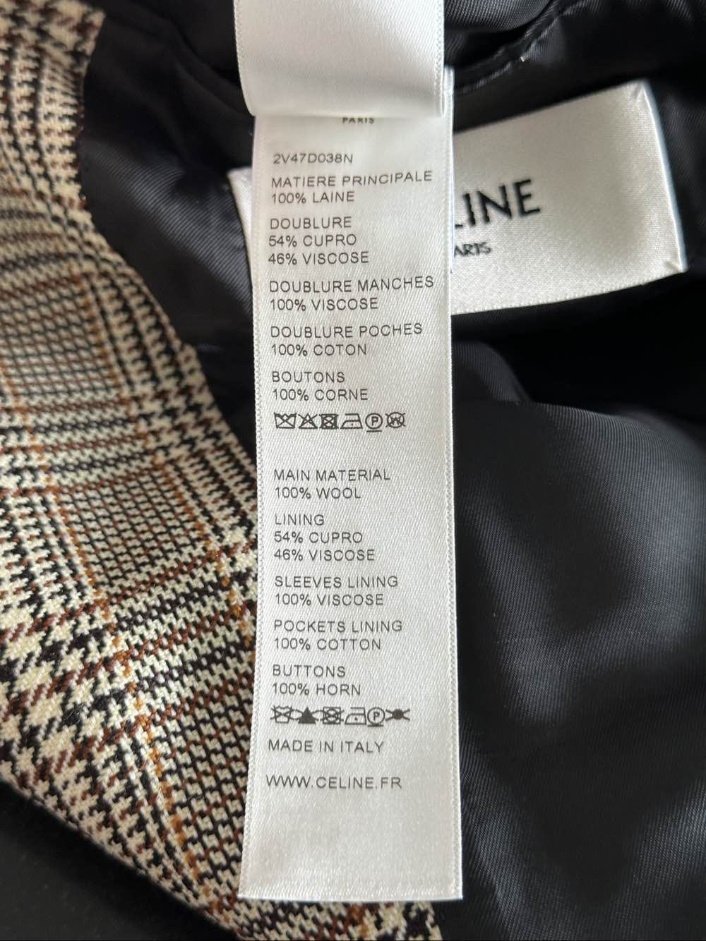 Celine Celine Plaid Wool Blazer Size 36 Size XS / US 0-2 / IT 36-38 - 5 Thumbnail